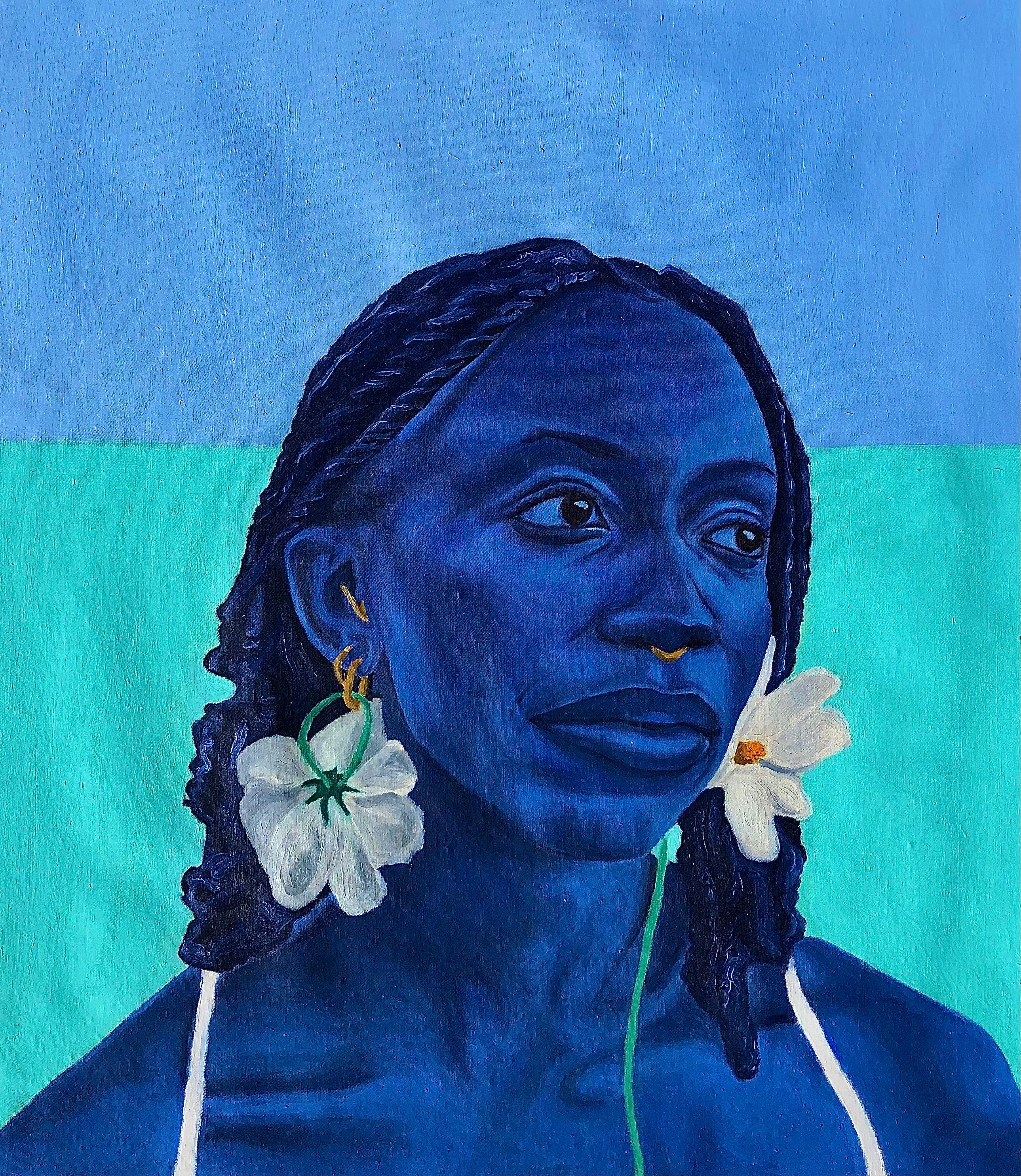 Mpumi - 21° secolo, Contemporaneo, Ritratto figurativo, Arte della moda, Donna, Olio