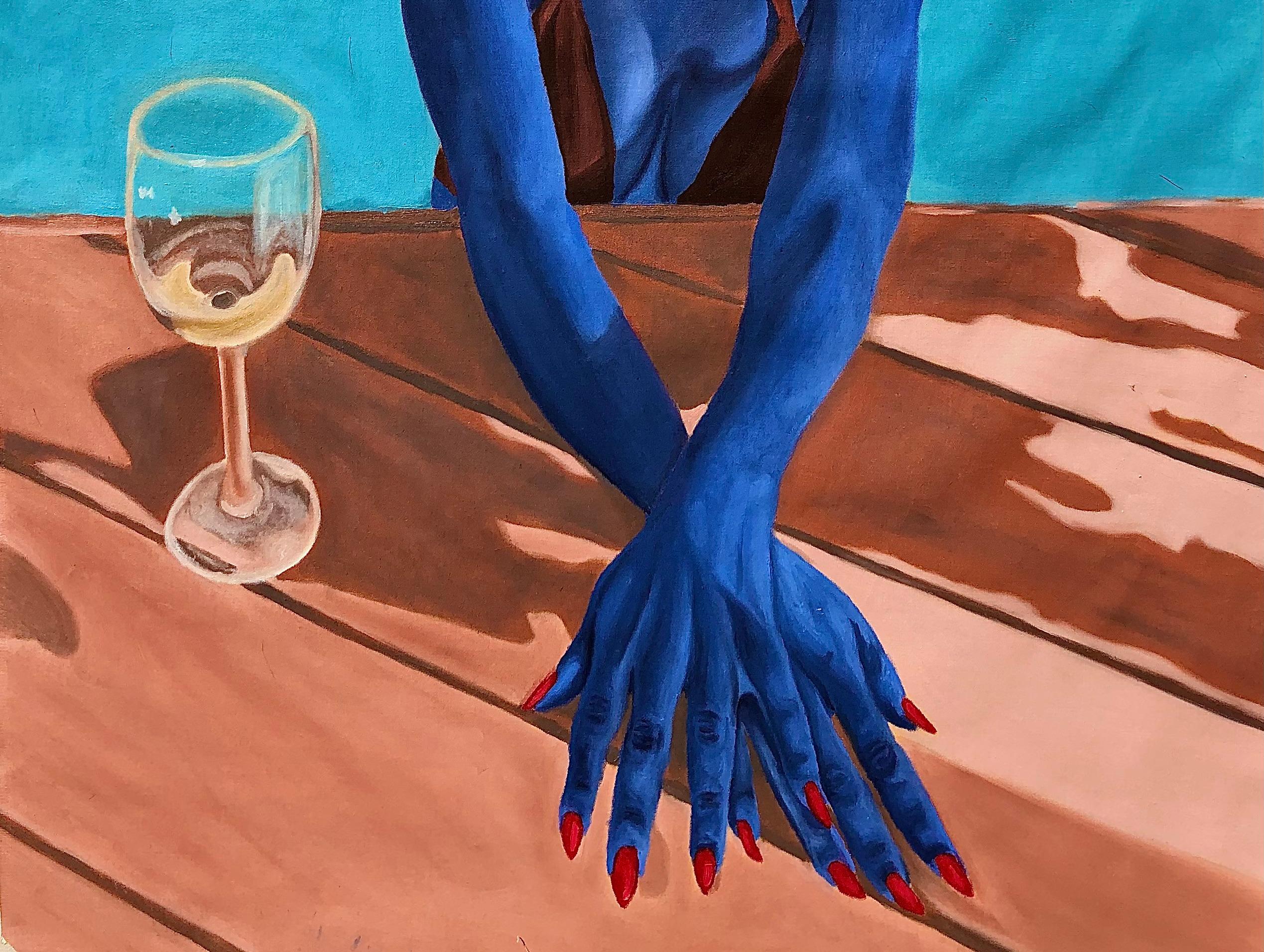 Der Sommer ist zurück - 21. Jahrhundert, Contemporary, Figuratives Portrait, Frauen beim Chillen (Zeitgenössisch), Painting, von Jason Langa