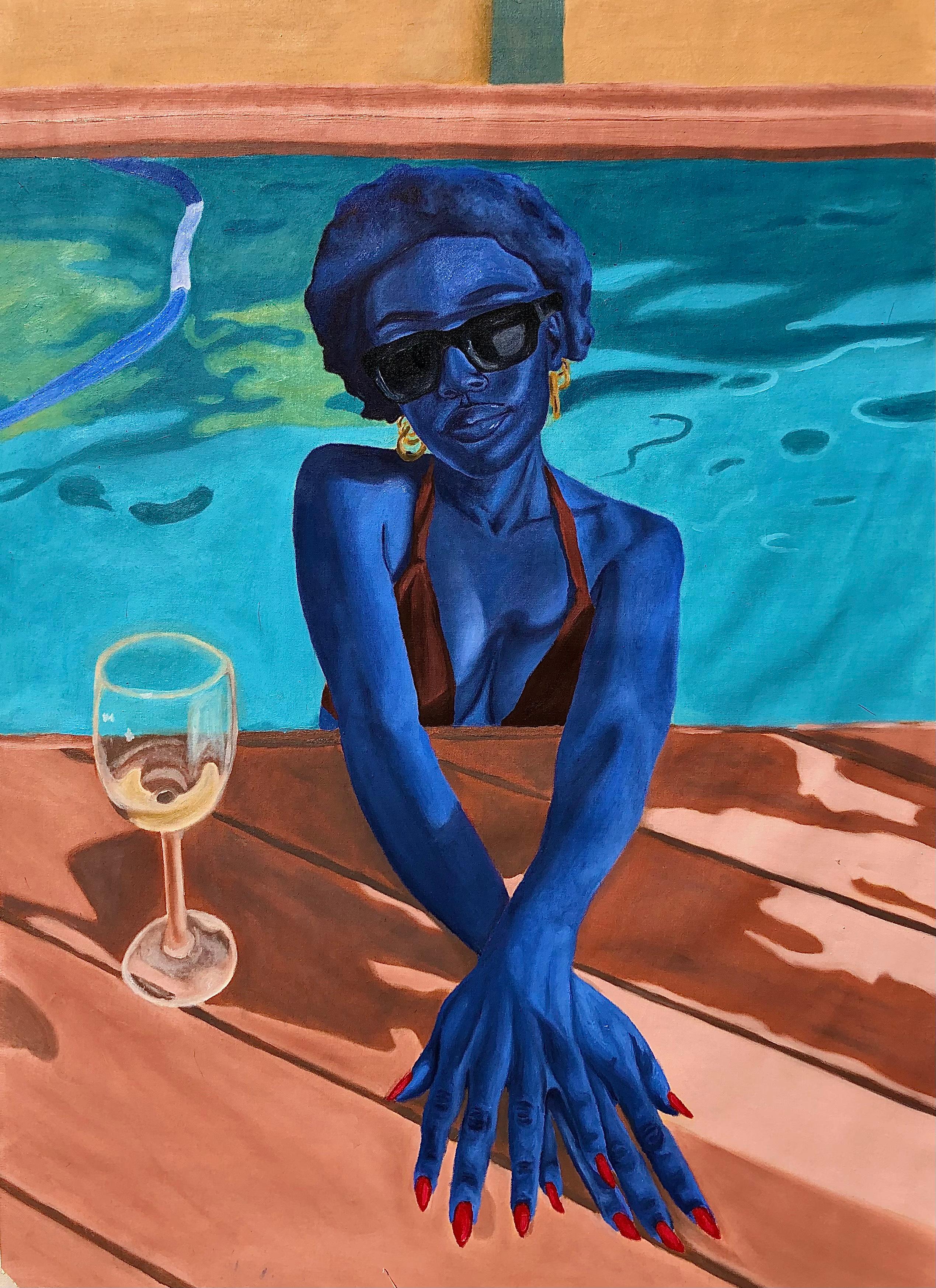 Der Sommer ist zurück - 21. Jahrhundert, Contemporary, Figuratives Portrait, Frauen beim Chillen