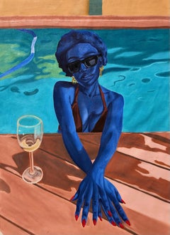 Vuelve el verano - Siglo XXI, Contemporáneo, Retrato figurativo, Mujeres relajándose