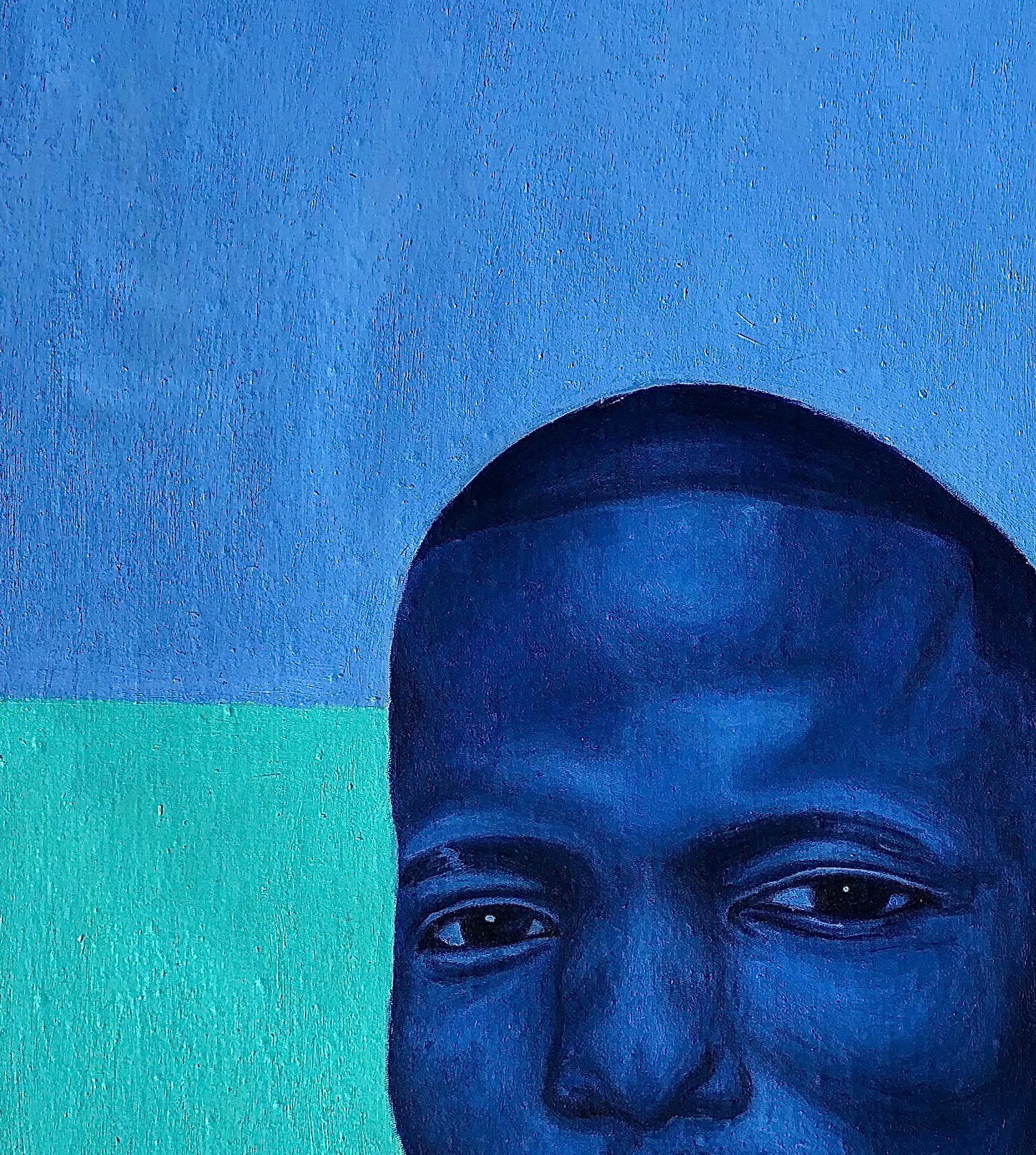 Tebogo - 21. Jahrhundert, Contemporary, Figuratives Portrait, Mode, Art Deco, Männer – Painting von Jason Langa