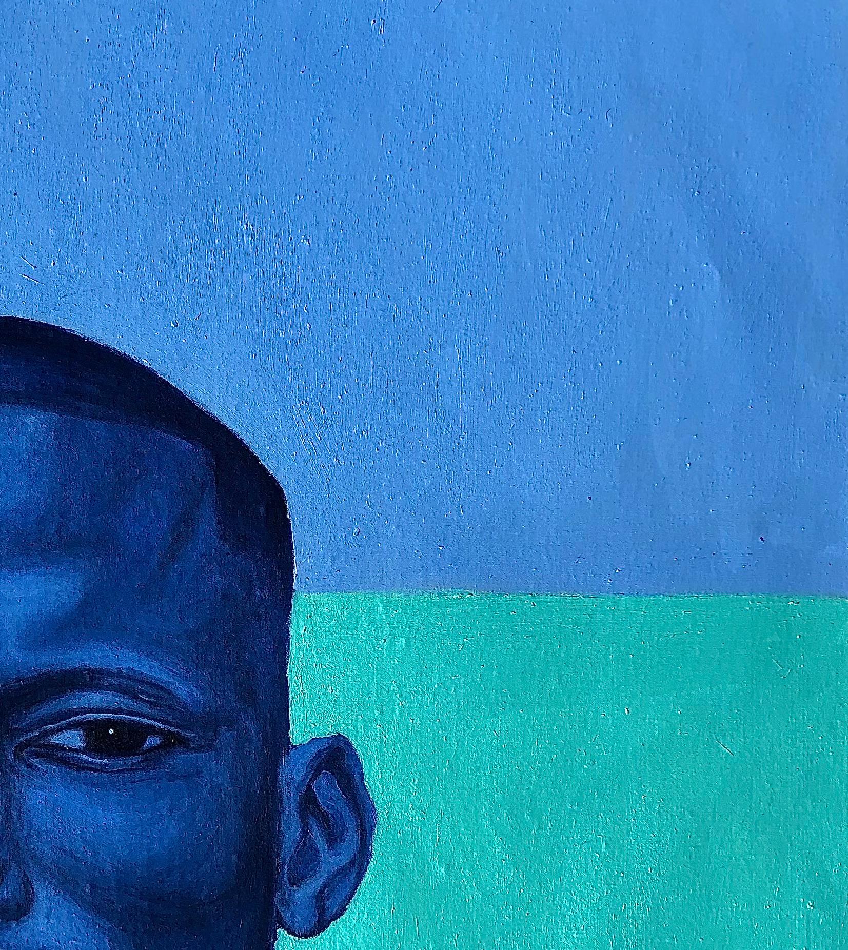 Tebogo - 21. Jahrhundert, Contemporary, Figuratives Portrait, Mode, Art Deco, Männer (Zeitgenössisch), Painting, von Jason Langa