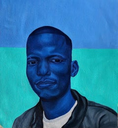Tebogo - Siglo XXI, Contemporáneo, Retrato Figurativo, Moda, Art Decó, Hombre