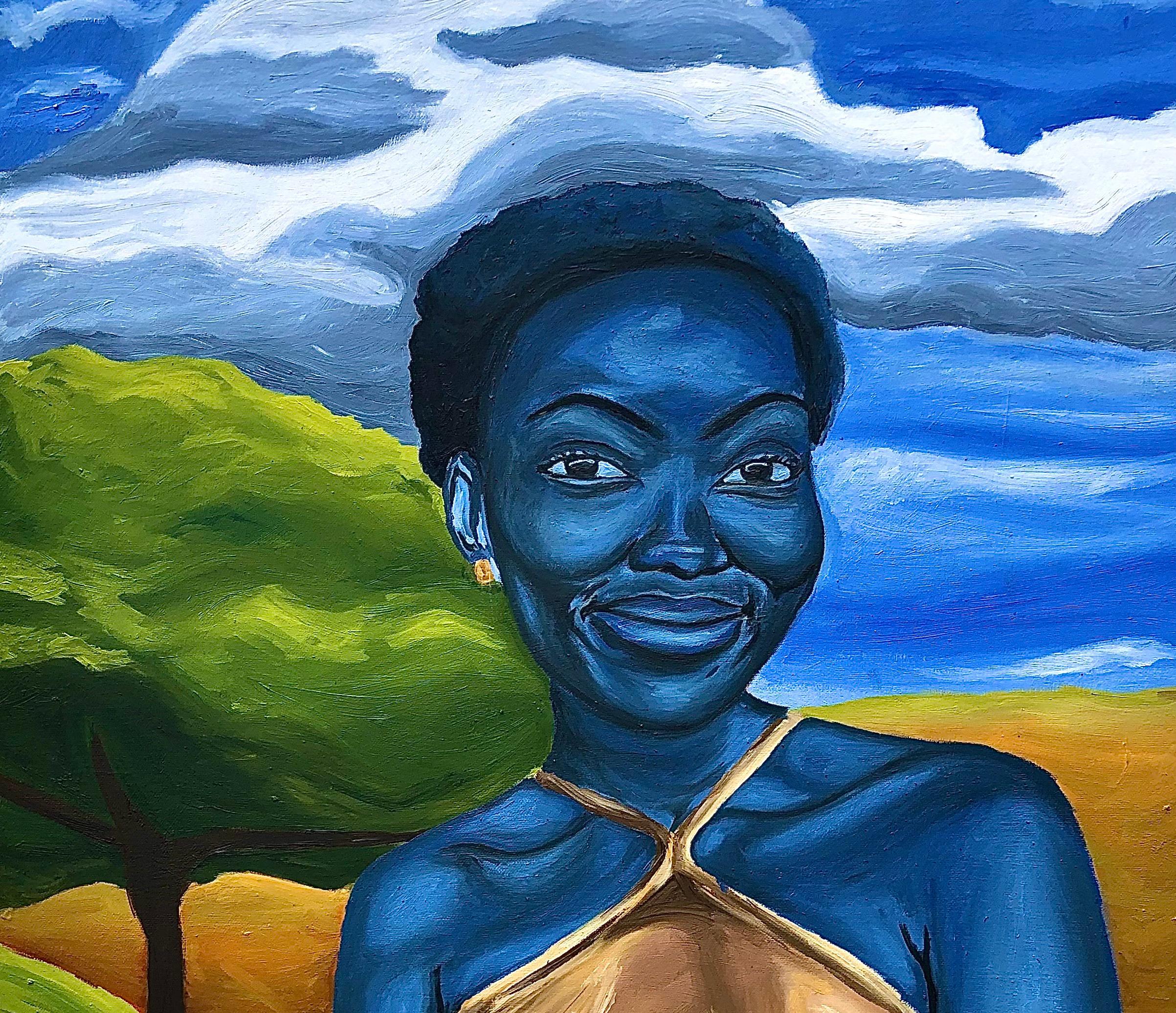 Towards the Horizon - 21. Jahrhundert, Zeitgenössisch, Figuratives Porträt, Frauen – Painting von Jason Langa