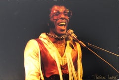 Original Hand Signed Rock & Roll Photograph Sly & the Family Stone Woodstock