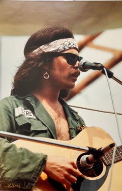 Original Hand Signed Rock & Roll Photograph Woodstock Country Joe Macdonald