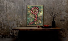 aeon 18, technique mixte sur toile