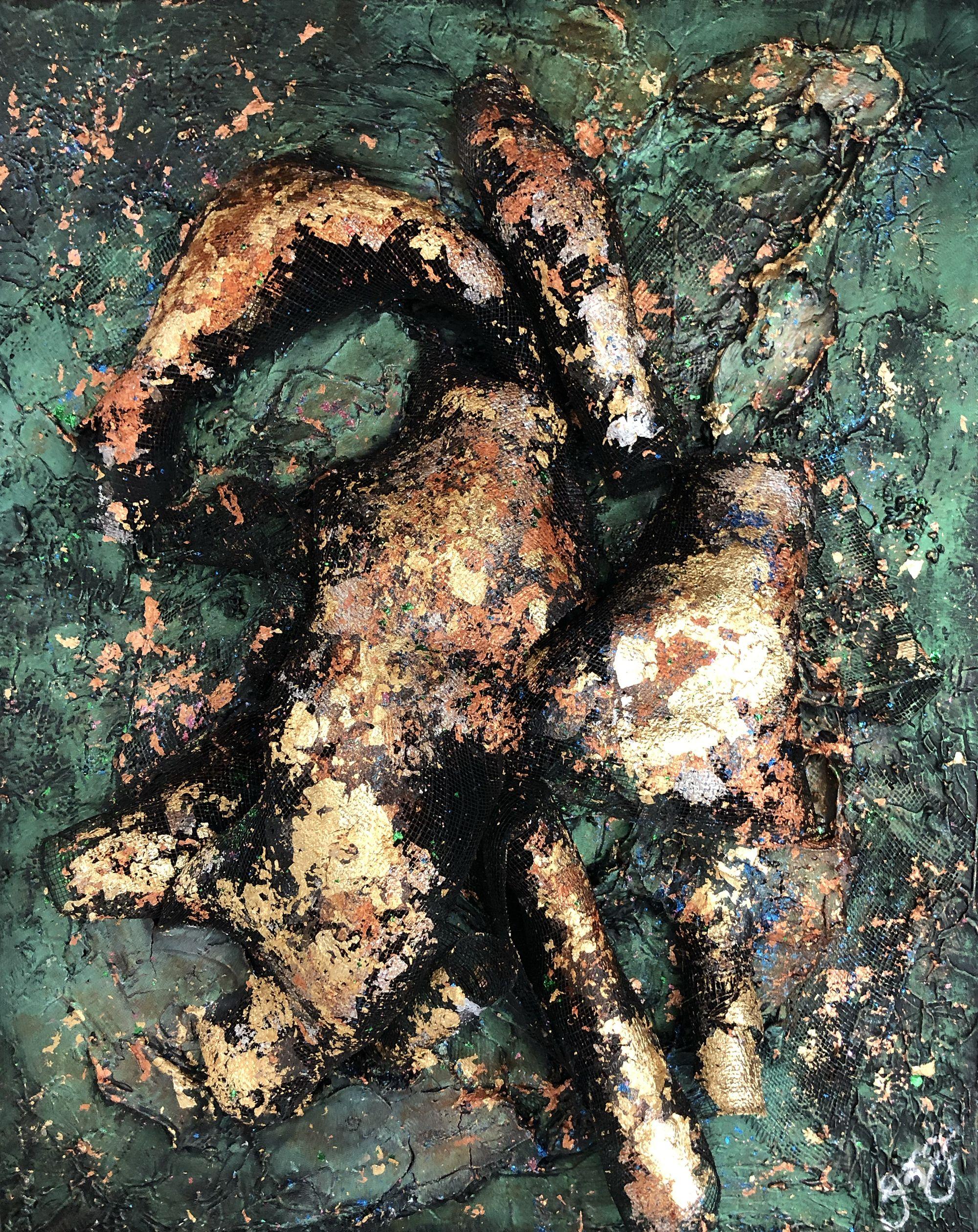 aeon 19, technique mixte sur toile - Mixed Media Art de Jason Lincoln Jeffers