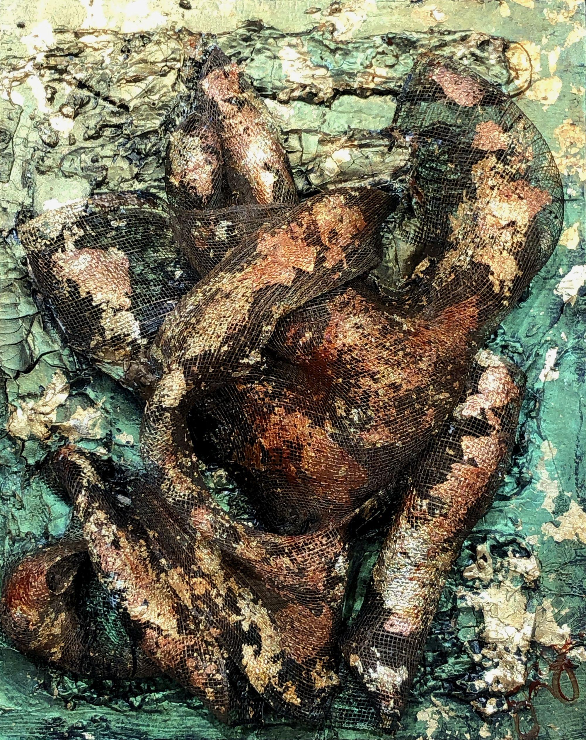 aeon 31, tecnica mista su tela - Mixed Media Art di Jason Lincoln Jeffers