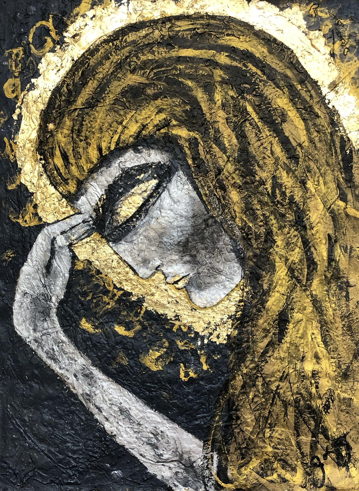 essen 34, techniques mixtes sur papier - Mixed Media Art de Jason Lincoln Jeffers