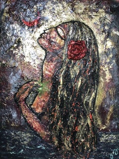 essen 51: the moon maiden, Mixed Media on Canvas