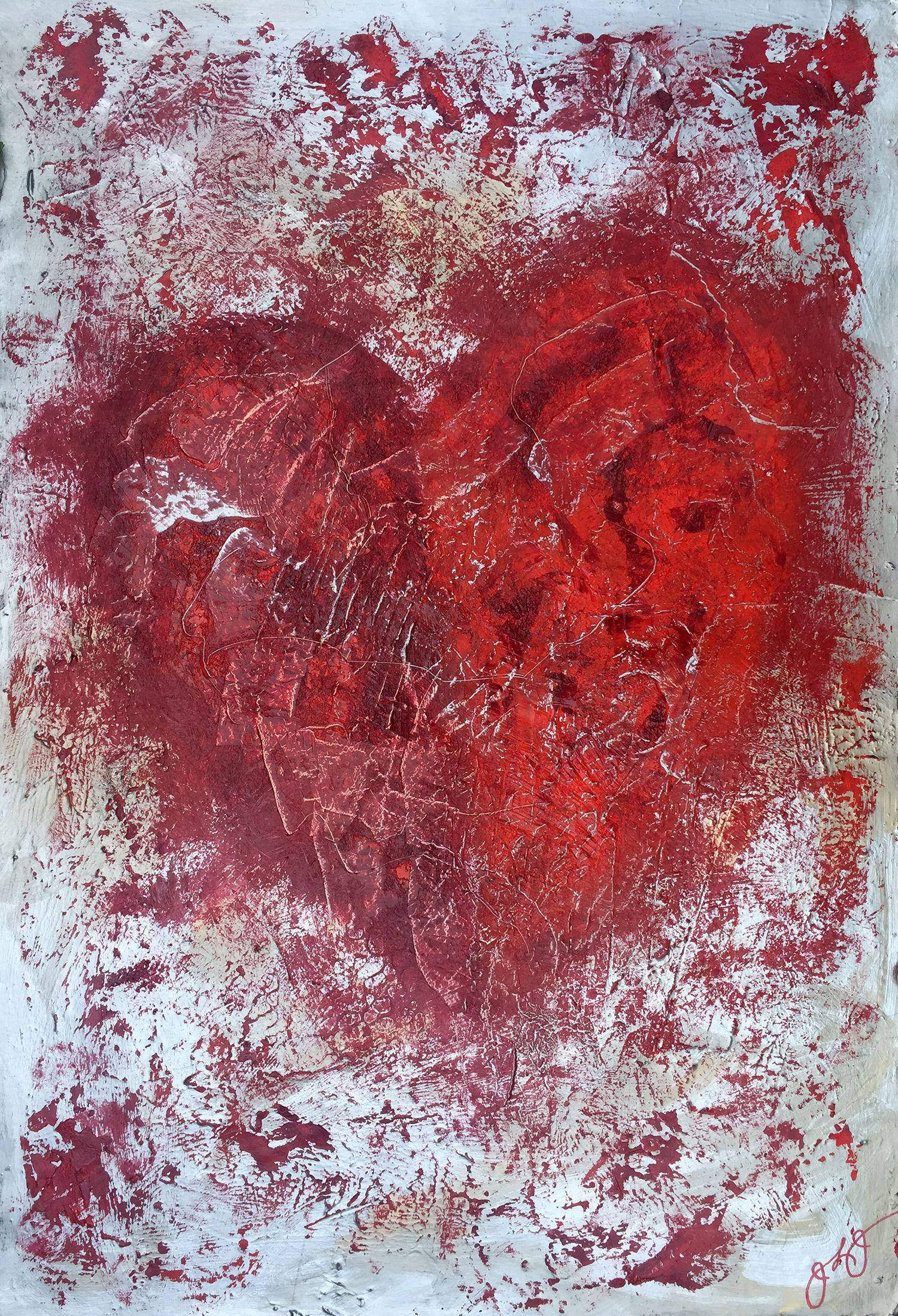 essen's heart 11., Mixed Media on Paper - Mixed Media Art by Jason Lincoln Jeffers