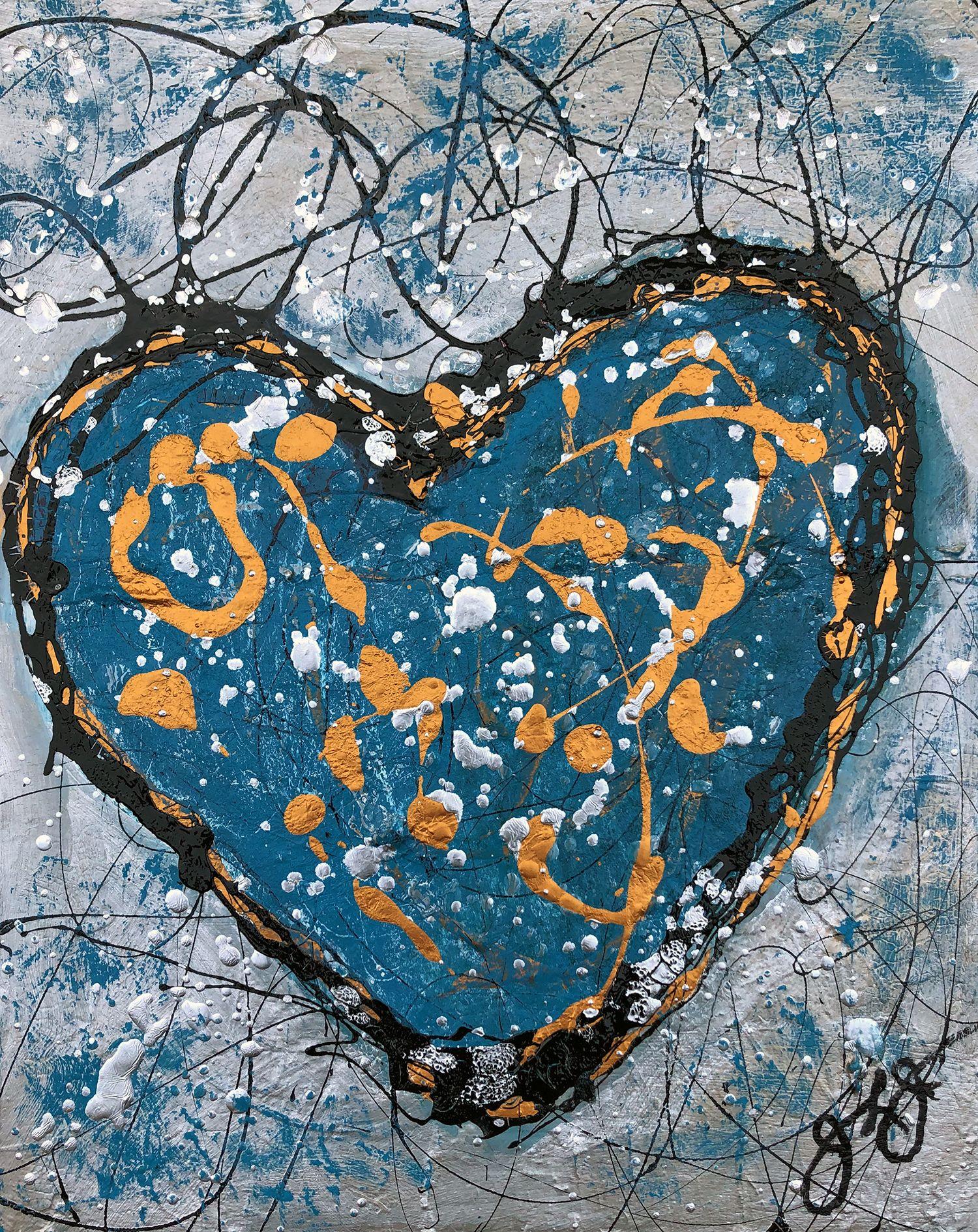 essen's heart 16., Mixed Media on Paper - Mixed Media Art by Jason Lincoln Jeffers