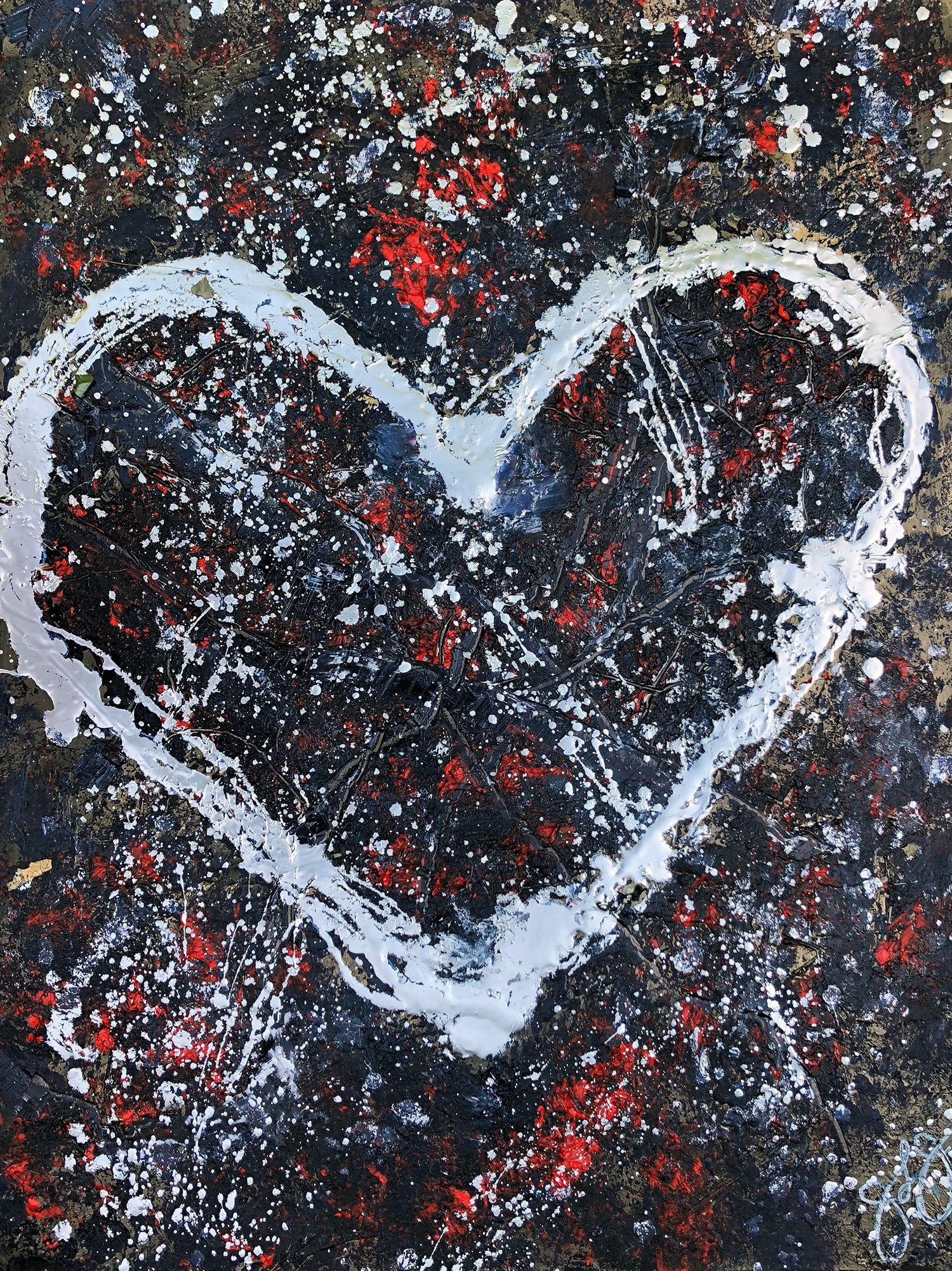 essen's heart 23., Mixed Media on Paper - Mixed Media Art by Jason Lincoln Jeffers