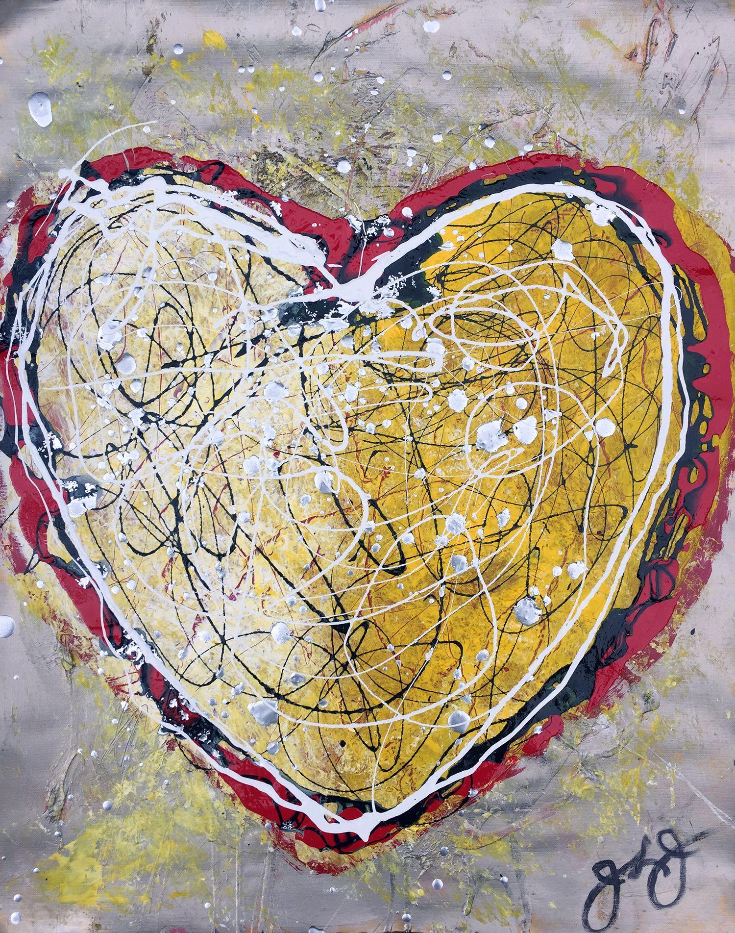 essen's heart 8., Mixed Media on Paper - Mixed Media Art by Jason Lincoln Jeffers