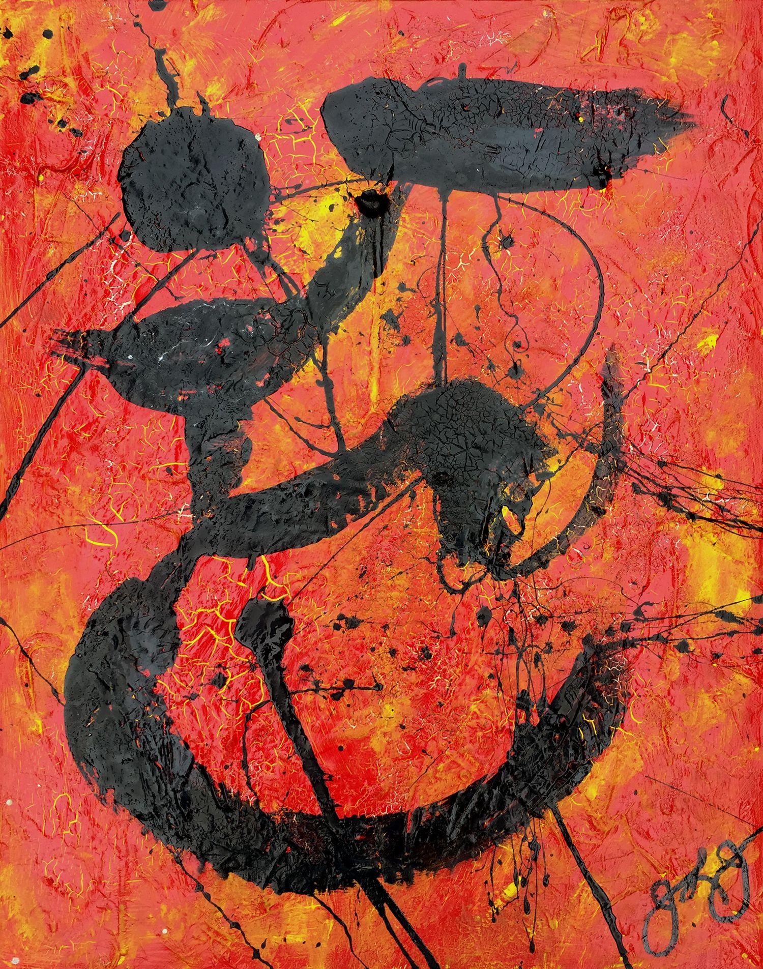 glyph 67., Mixed Media on Canvas - Mixed Media Art by Jason Lincoln Jeffers