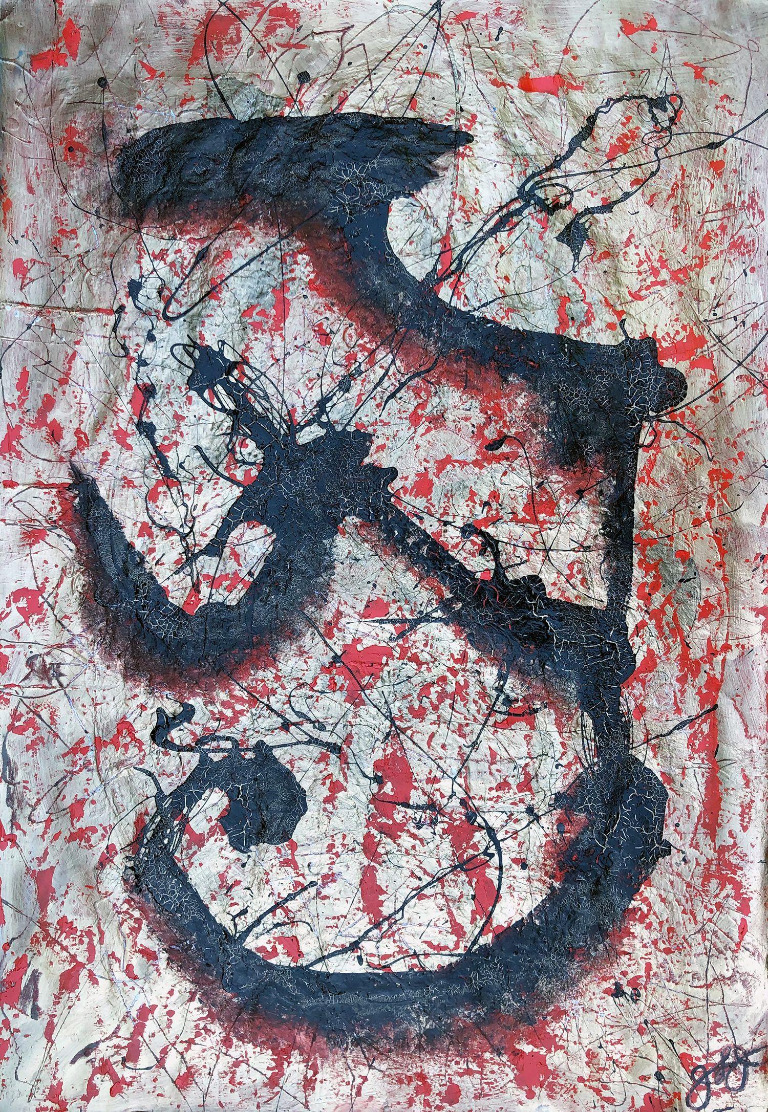 glyph 81., Mixed Media on Paper - Mixed Media Art by Jason Lincoln Jeffers