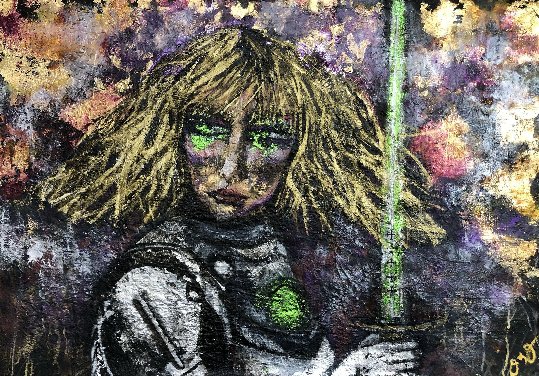 joan of arc, Mixed Media on Paper - Mixed Media Art by Jason Lincoln Jeffers