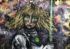 joan of arc, Mixed Media on Paper