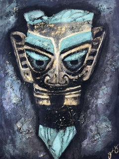 mask 7., Mixed Media on Canvas