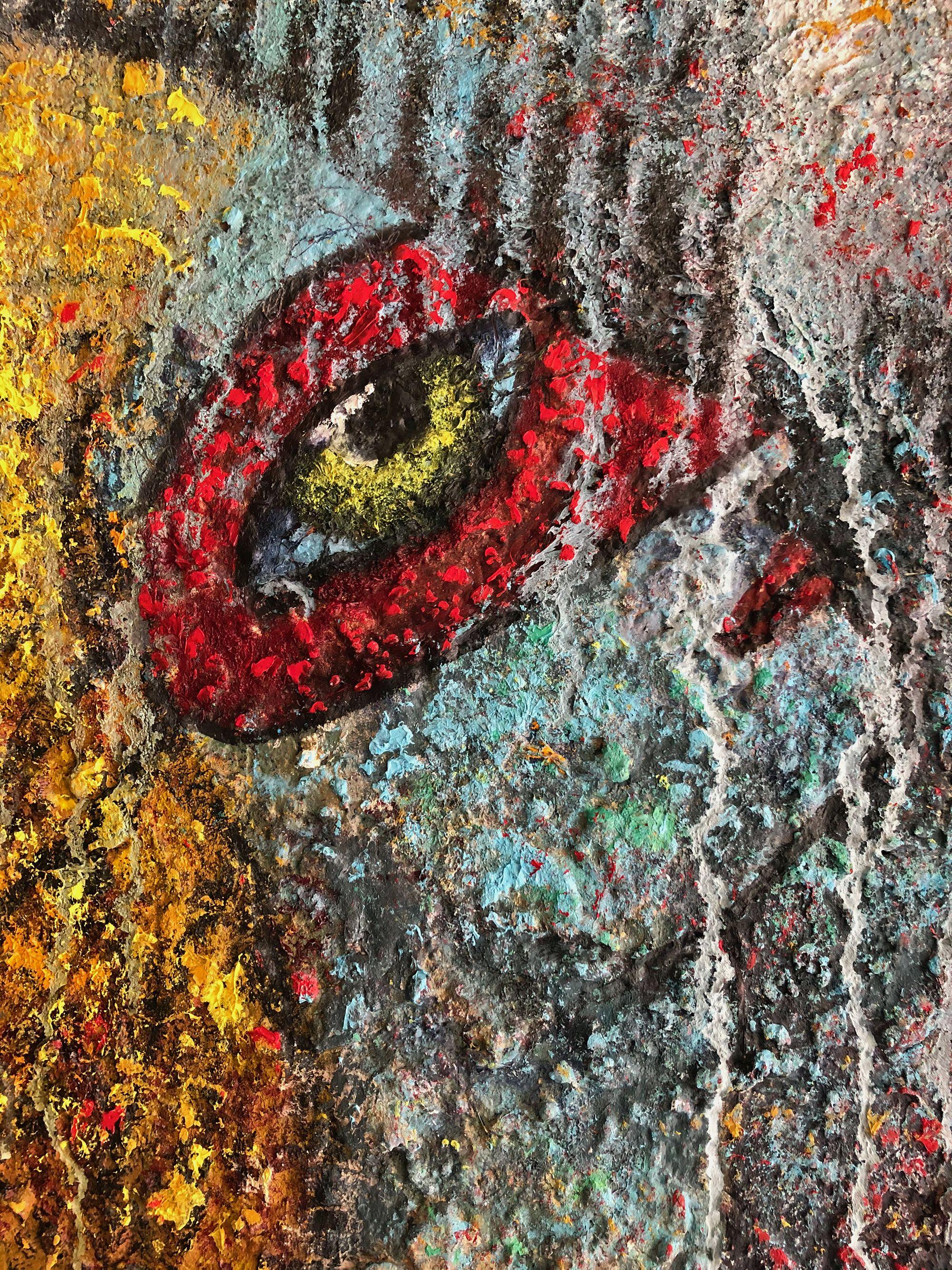 masked queen 11., Mixed Media on Canvas - Abstract Mixed Media Art by Jason Lincoln Jeffers