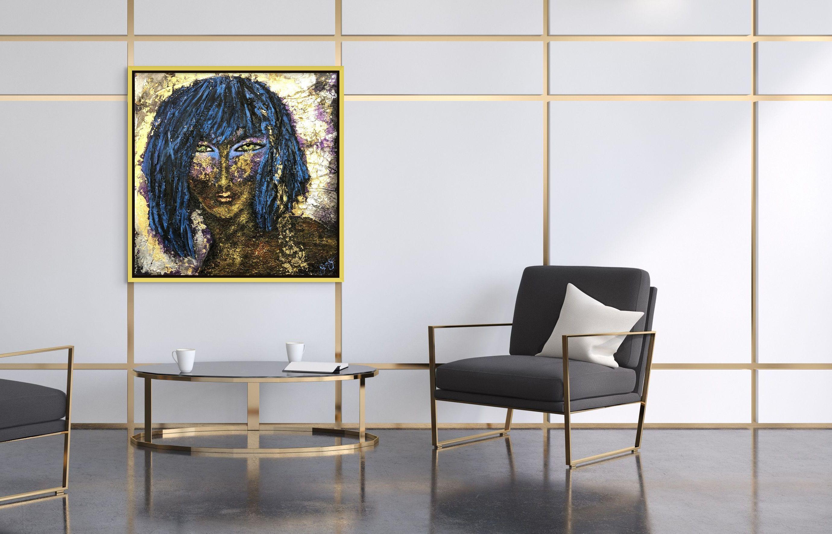quan yin 6, Mixed Media on Canvas For Sale 2