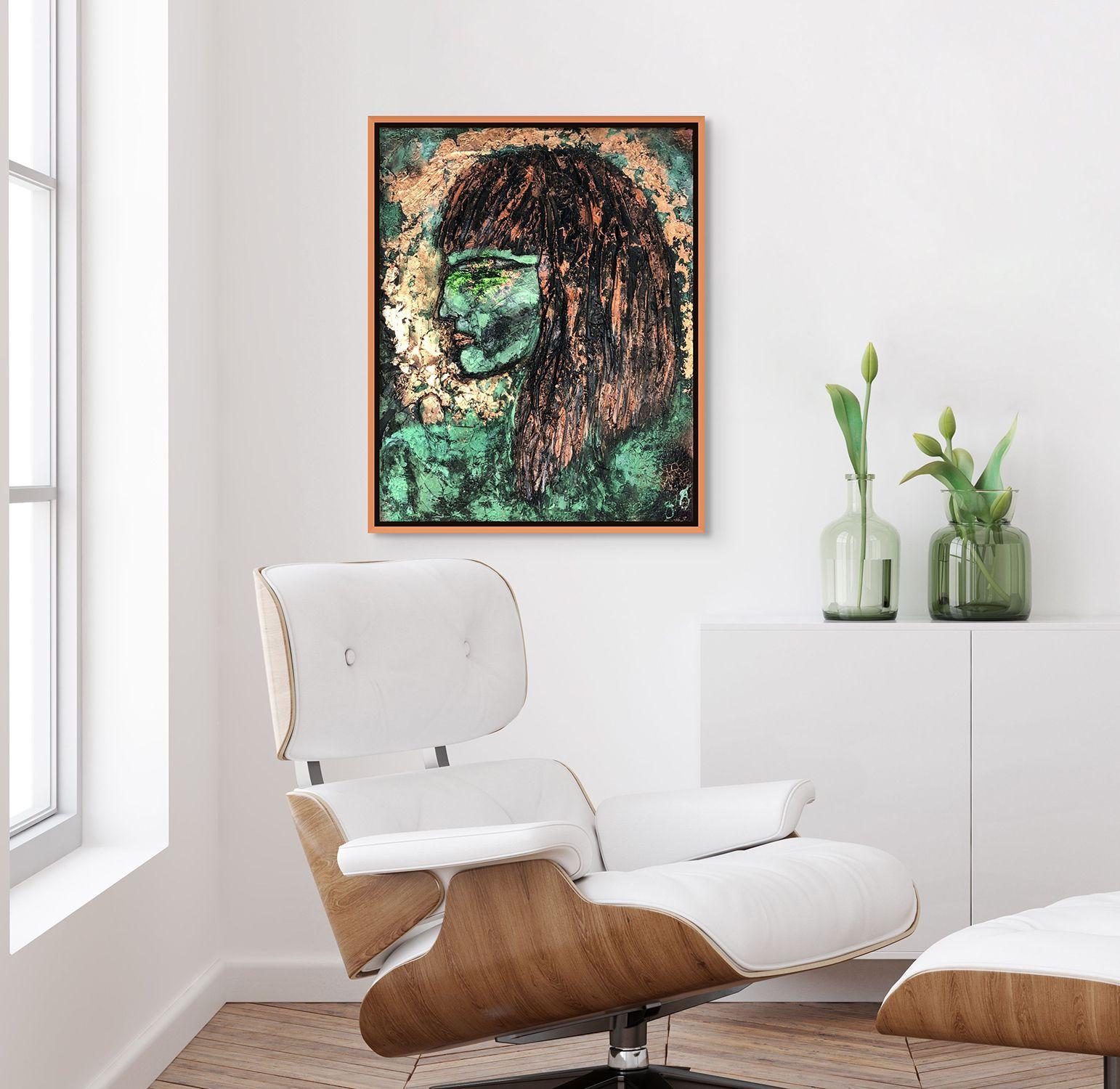 quan yin 6, Mixed Media on Paper For Sale 1