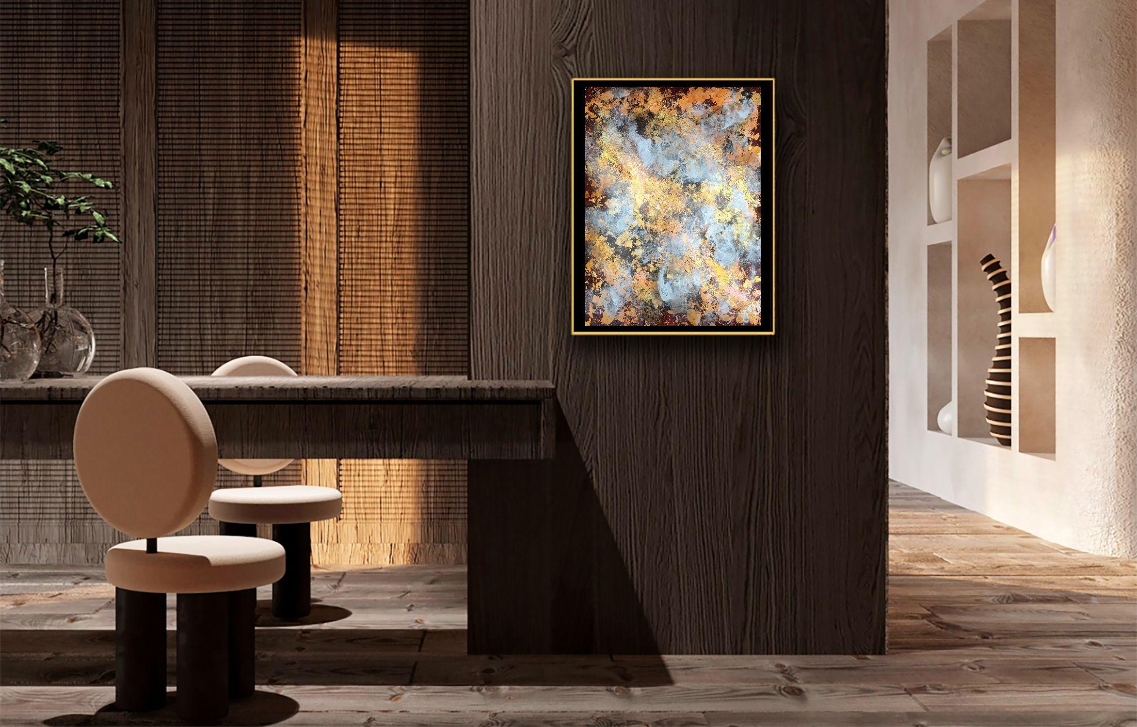 serenity 15, Mixed Media on Paper - Abstract Expressionist Mixed Media Art by Jason Lincoln Jeffers