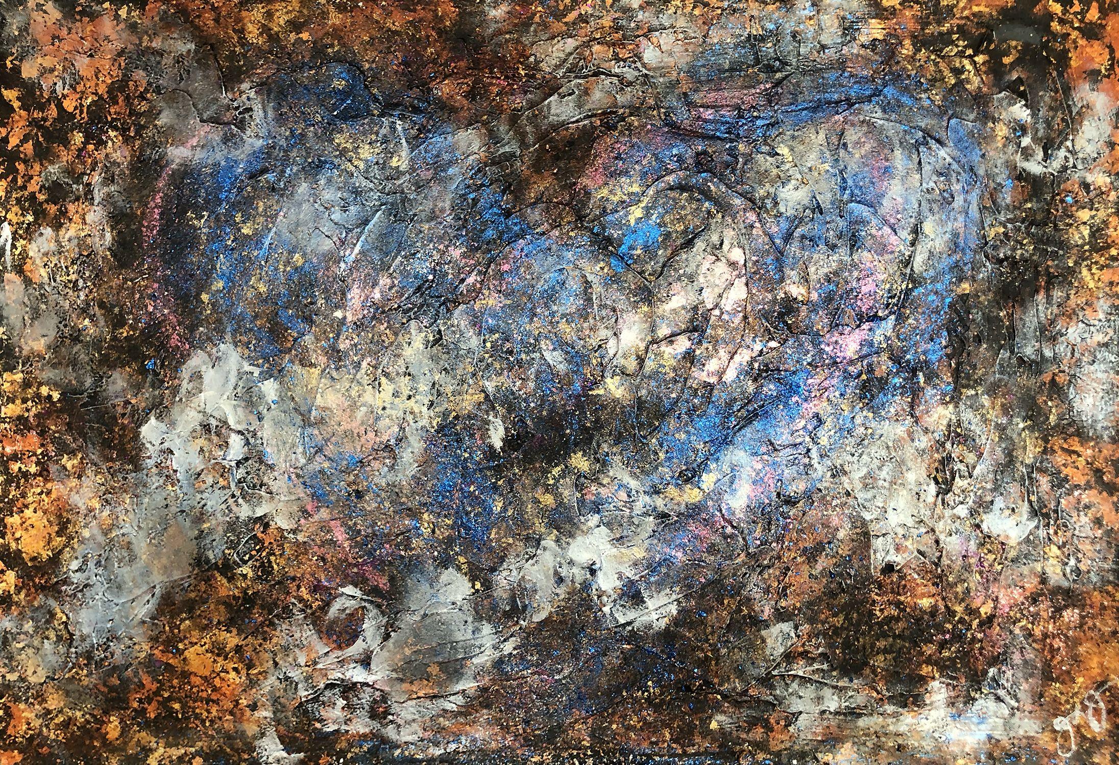 serenity 16: heart-centered., Mixed Media on Paper - Mixed Media Art by Jason Lincoln Jeffers