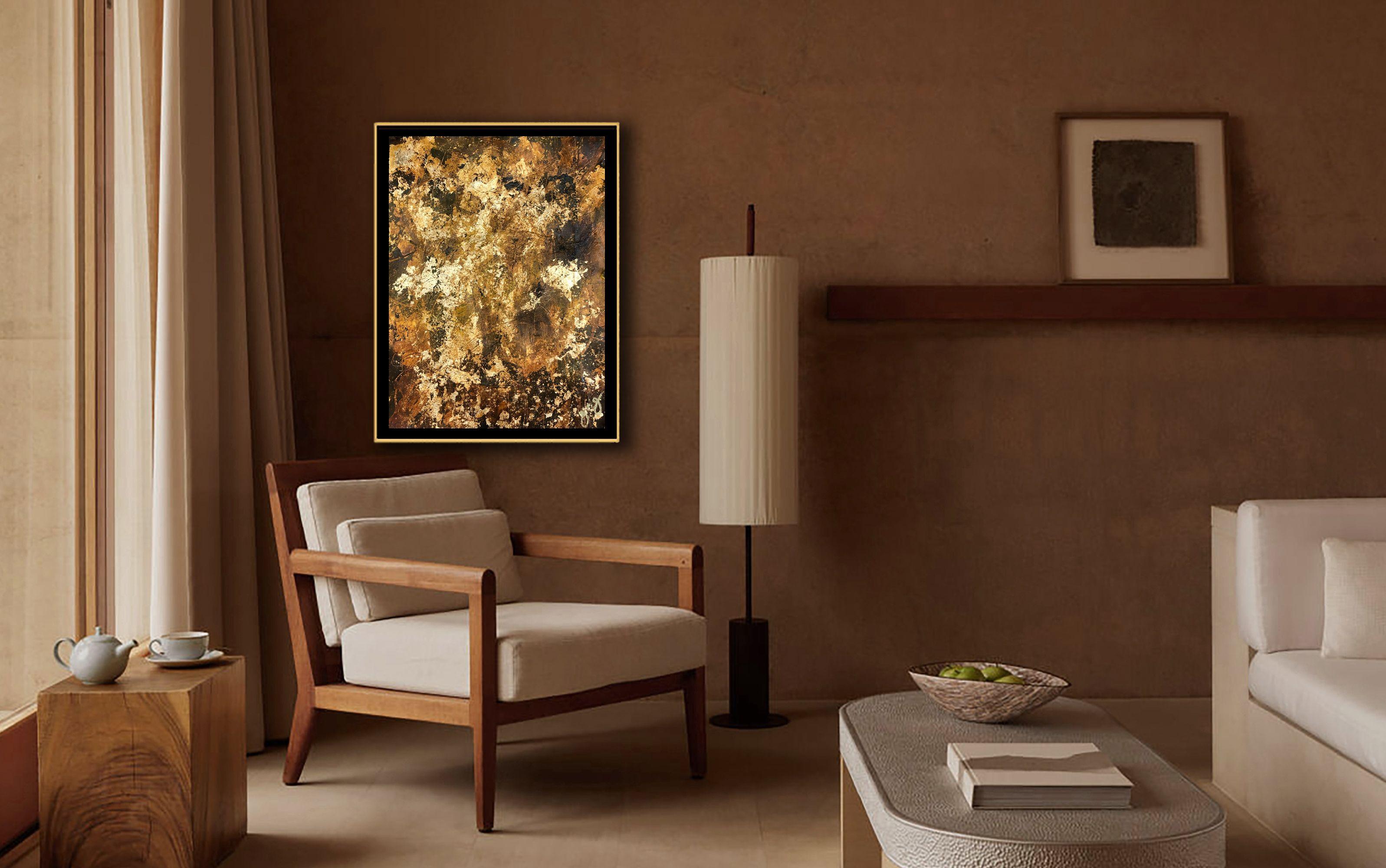 serenity 3, Mixed Media on Paper - Abstract Expressionist Mixed Media Art by Jason Lincoln Jeffers
