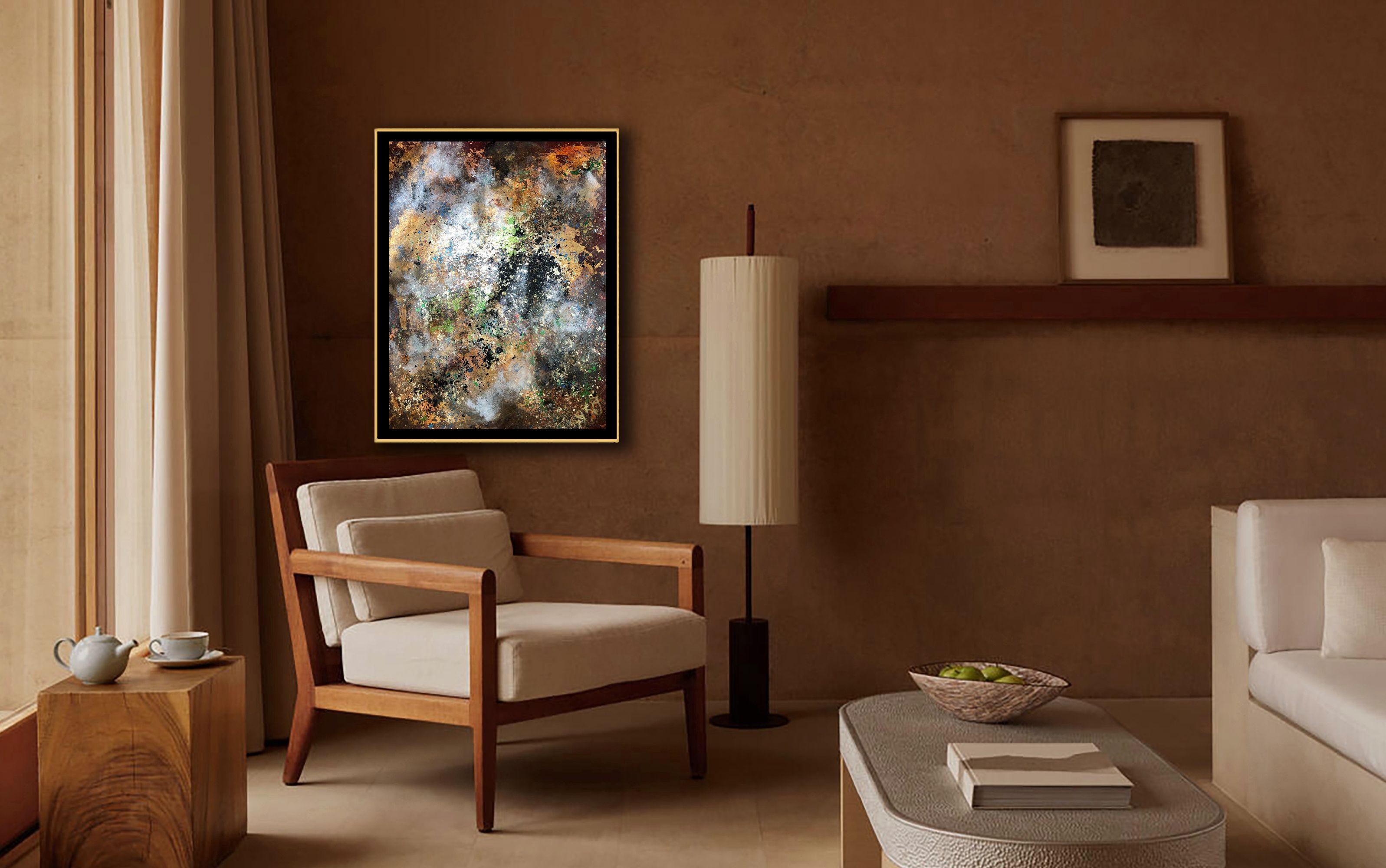serenity 5, Mixed Media on Paper - Abstract Expressionist Mixed Media Art by Jason Lincoln Jeffers
