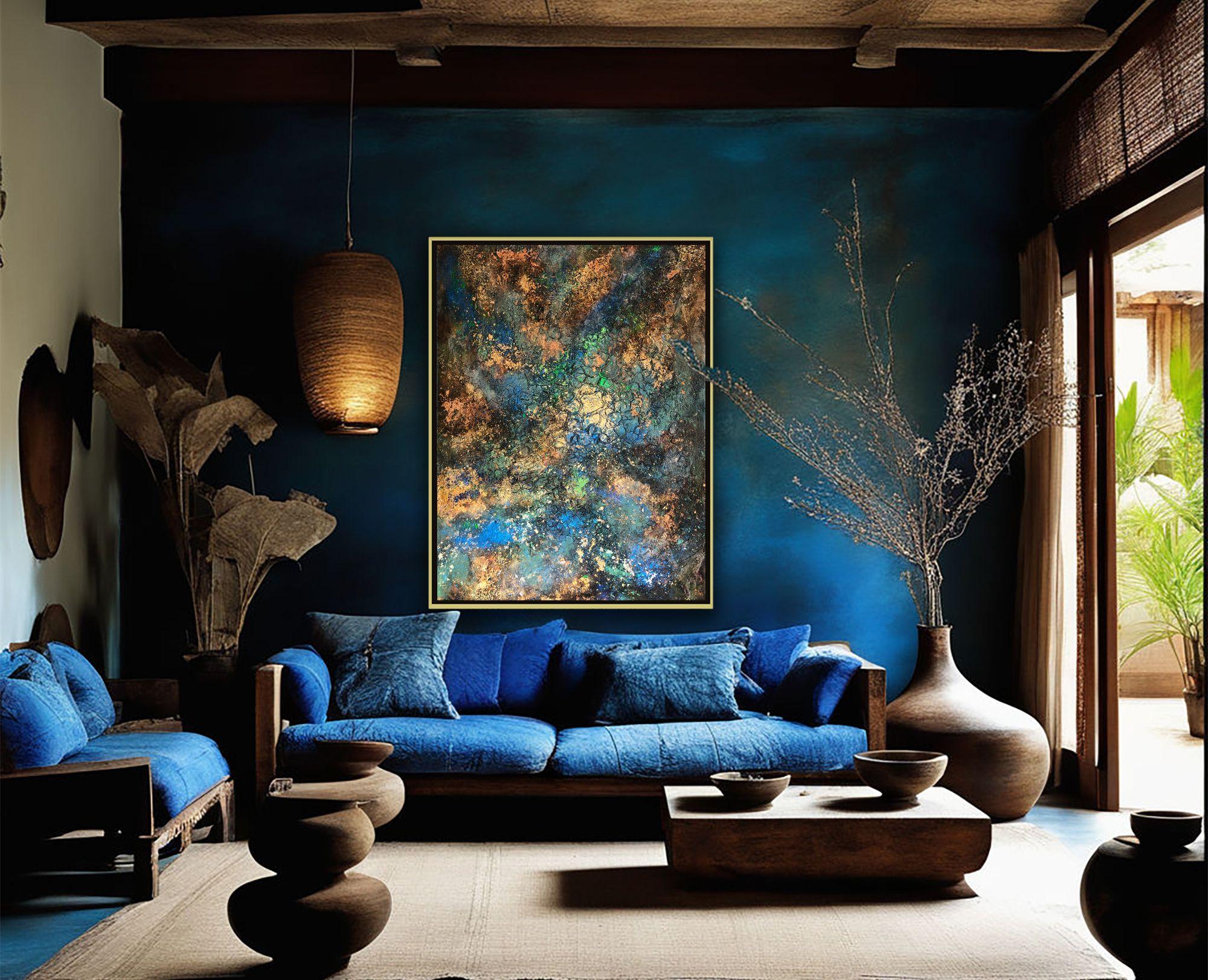 serenity 7, Mixed Media on Canvas - Abstract Expressionist Mixed Media Art by Jason Lincoln Jeffers