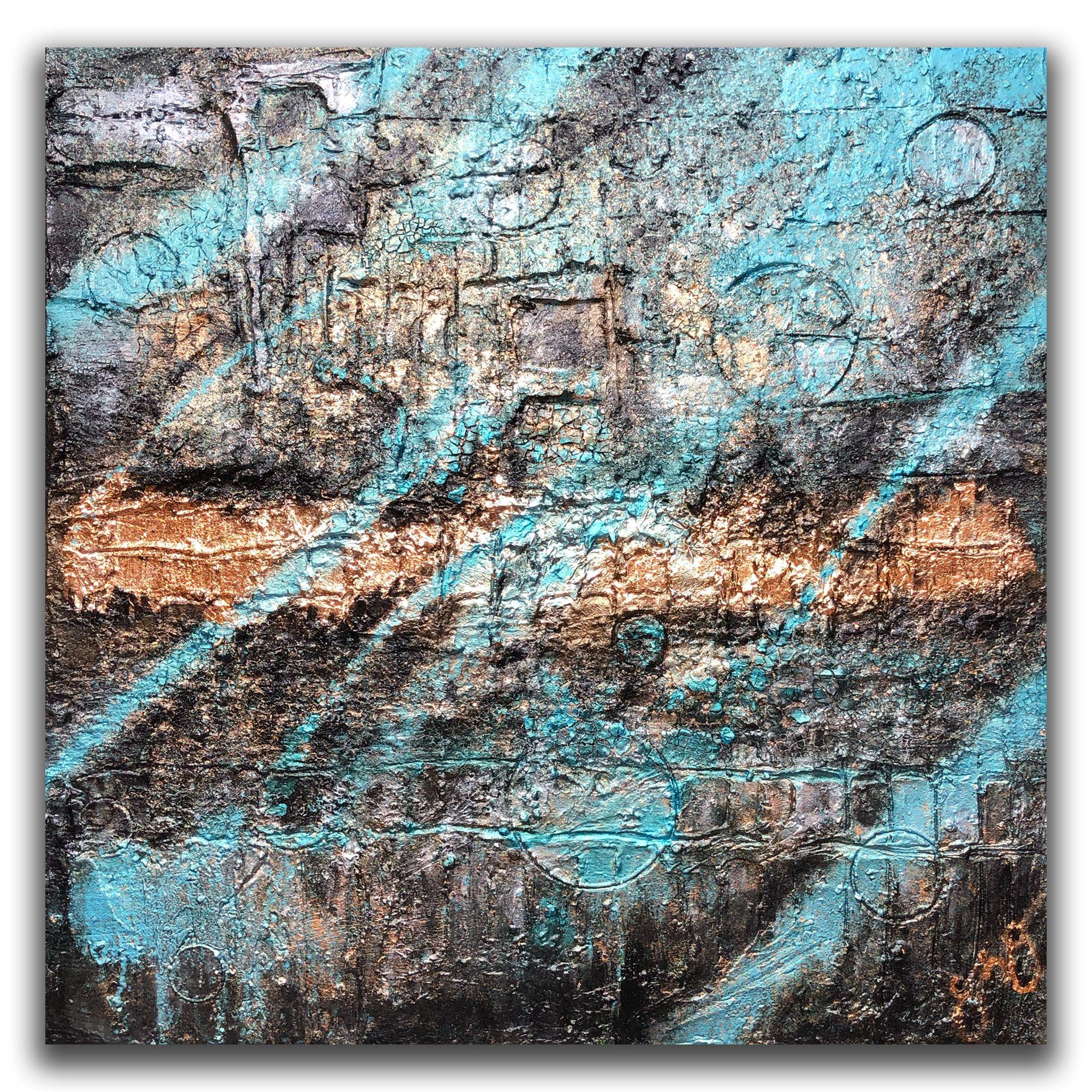 aeon 9: the ceres lights, Mixed Media on Canvas - Painting by Jason Lincoln Jeffers
