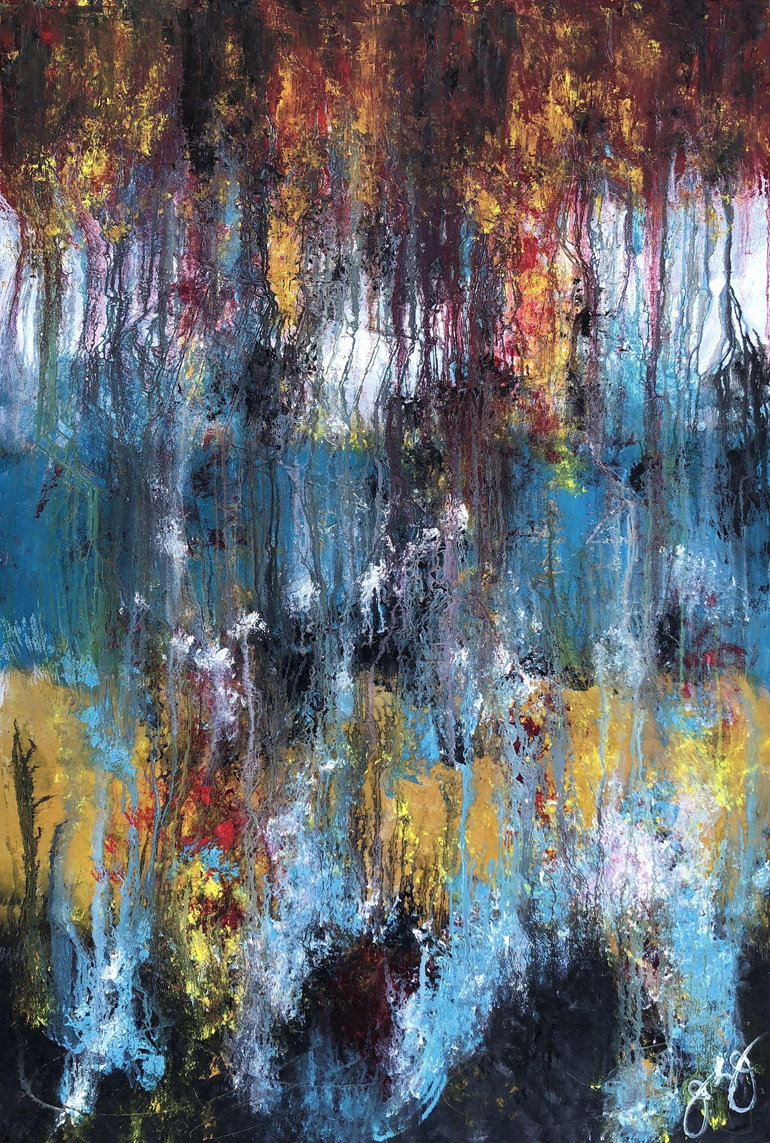 Jason Lincoln Jeffers Abstract Painting - atlantis 7., Painting, Oil on Paper