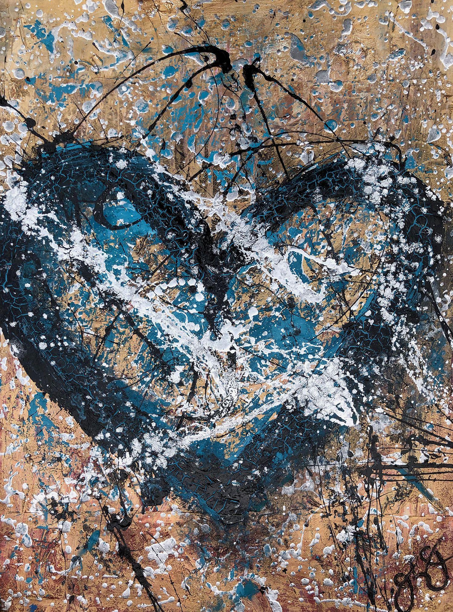 essen's heart 32., Mixed Media on Paper - Painting by Jason Lincoln Jeffers