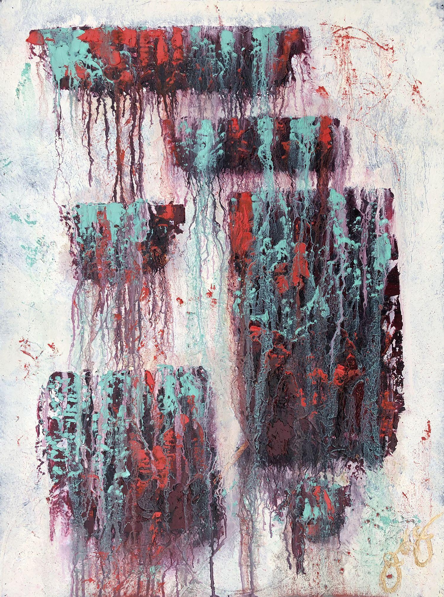 Jason Lincoln Jeffers Abstract Painting - gobekli tepe 8., Painting, Oil on Paper