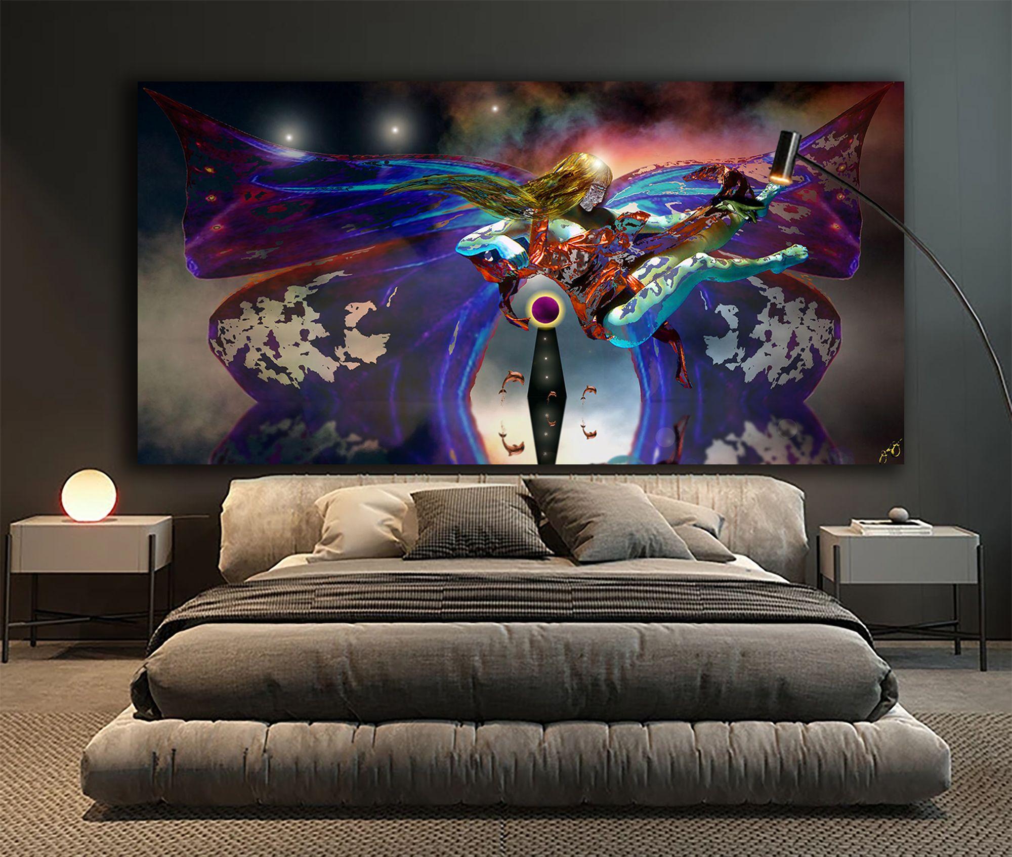 butterfly 51, Digital on Metal - Abstract Expressionist Print by Jason Lincoln Jeffers