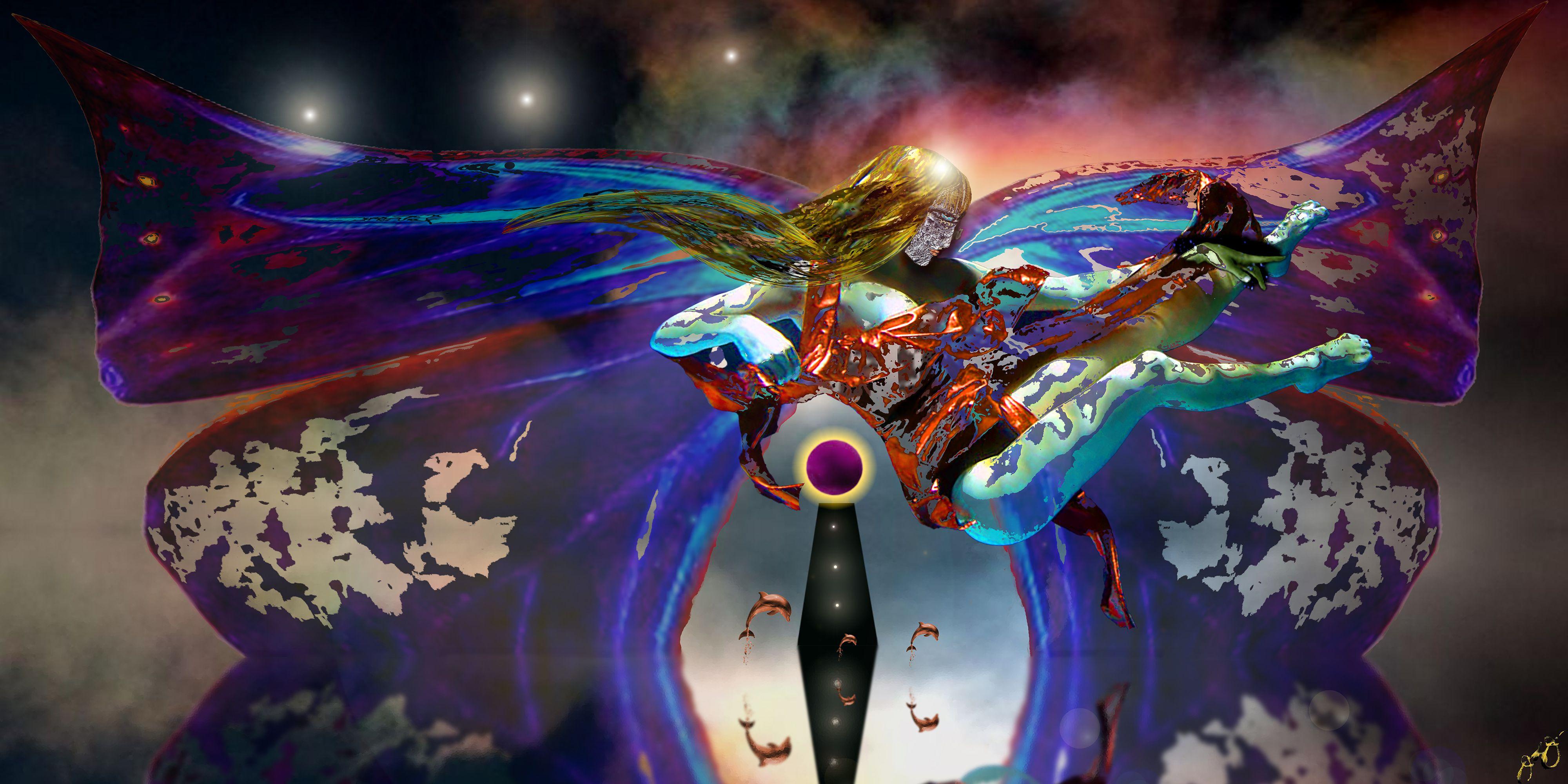 butterfly 51, Digital on Metal