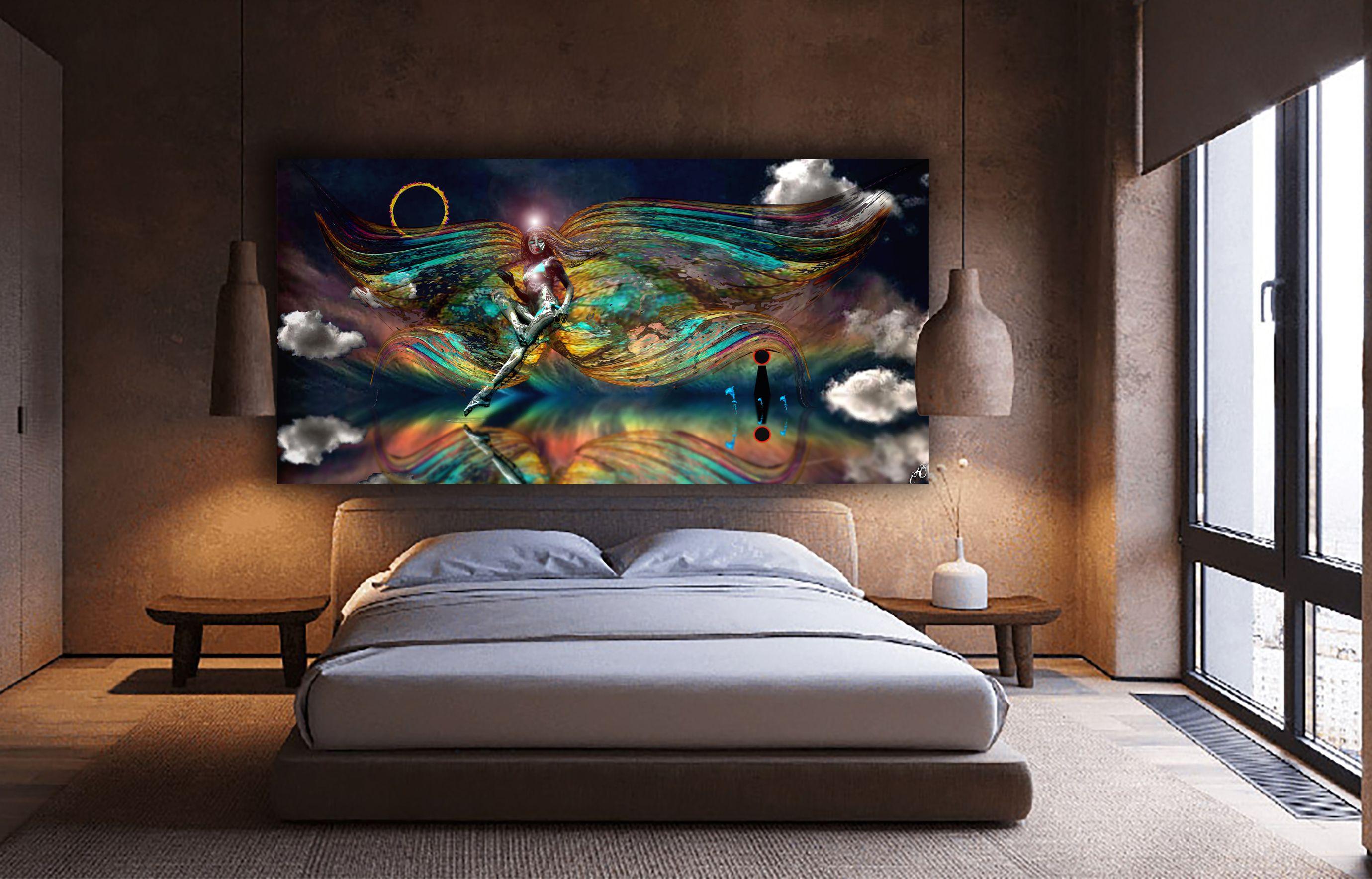 butterfly 52, Digital on Metal - Abstract Expressionist Print by Jason Lincoln Jeffers