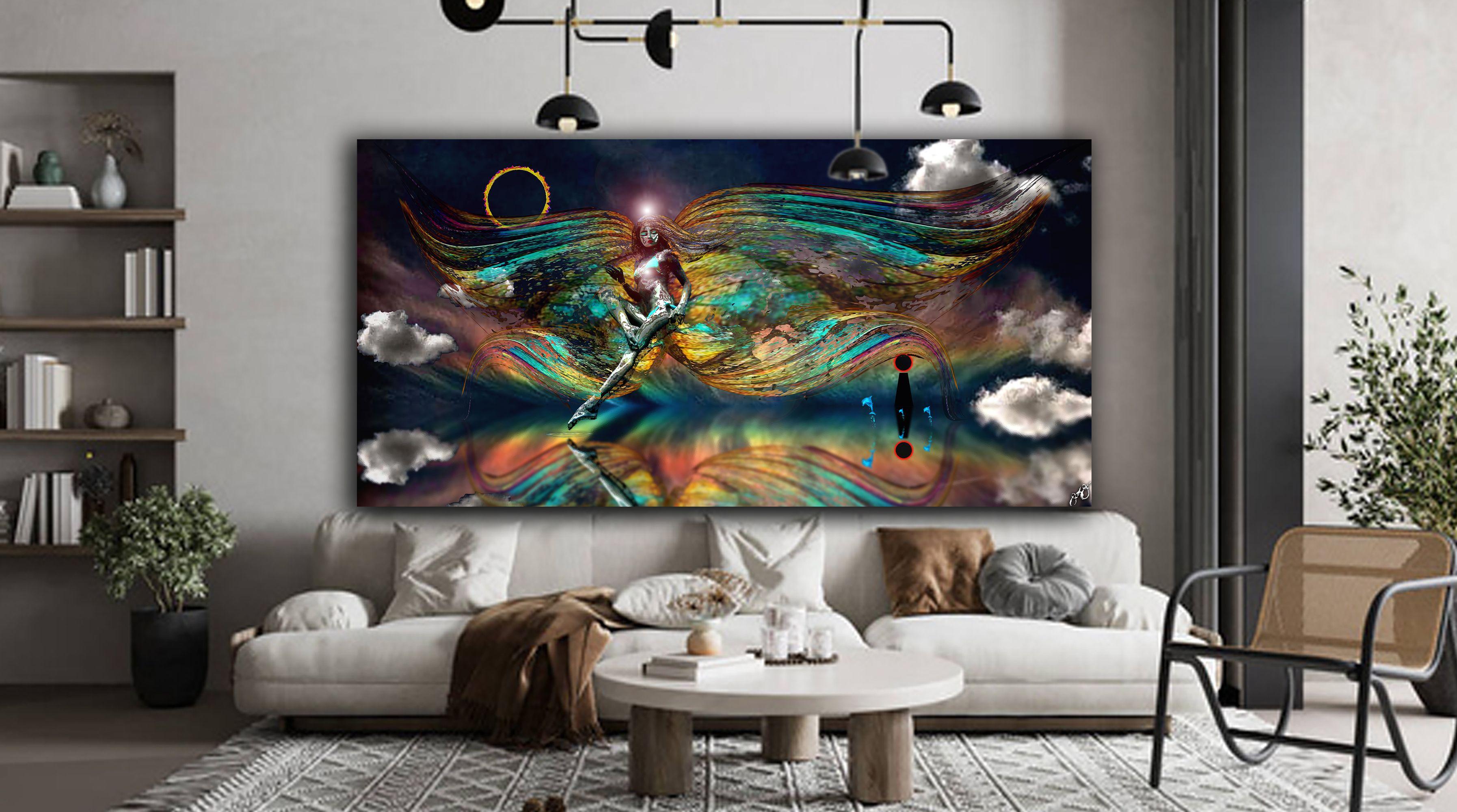 2024 digital, dye transfer to aluminum with a high gloss finish and float-back framing. Edition 1 of 1. Sizes available in inches: 24x48 at $2990, 32x64 at $3990, 36x72 at $4990, 48x96 at $6490. Please allow 2-3 weeks for the sublimation process.   