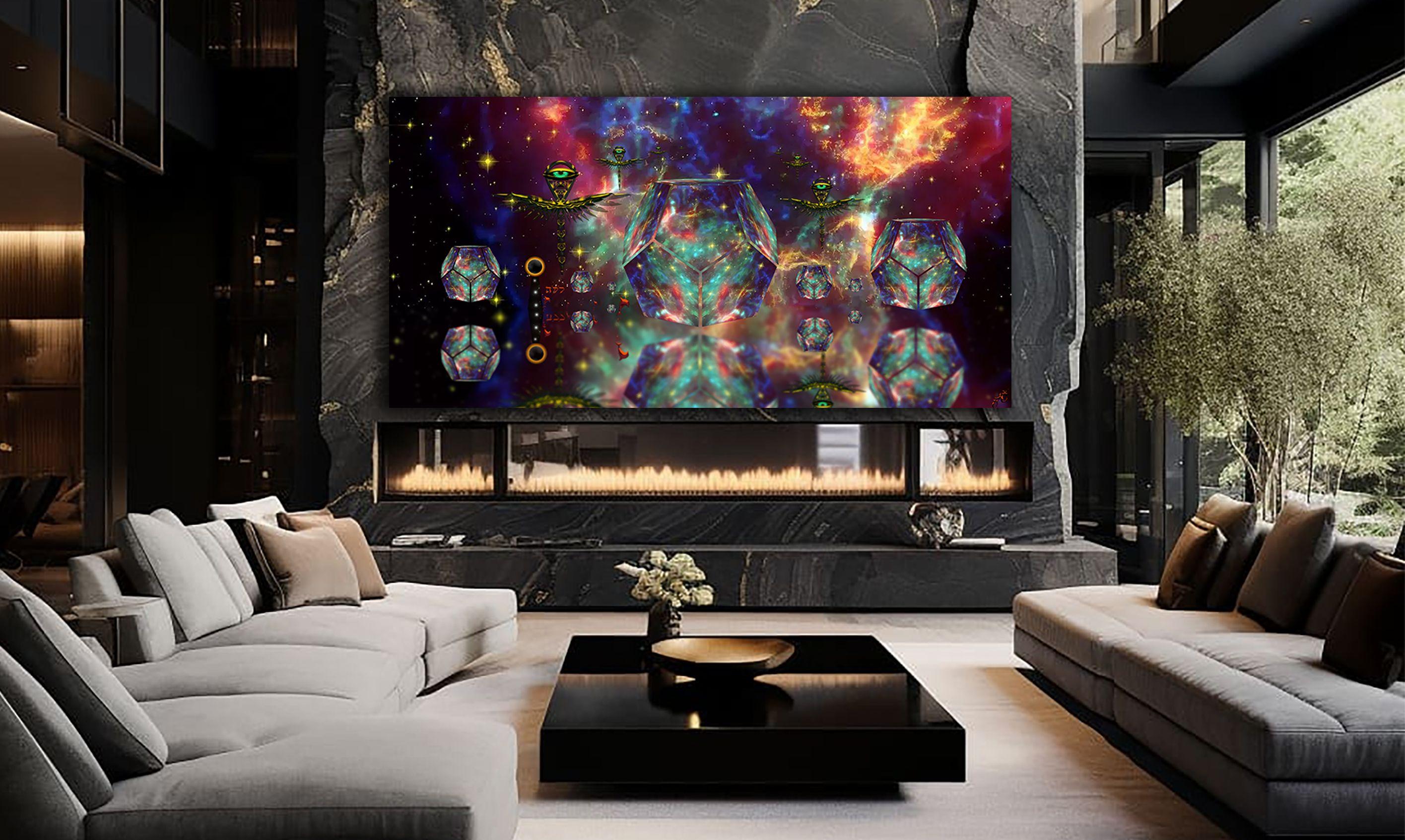 2024 digital, dye transfer to aluminum with a high gloss finish and float-back framing. Edition 1 of 1. Sizes available in inches: 24x48 at $2990, 32x64 at $3990, 36x72 at $4990, 48x96 at $6490. Please allow 2-3 weeks for the sublimation process.   