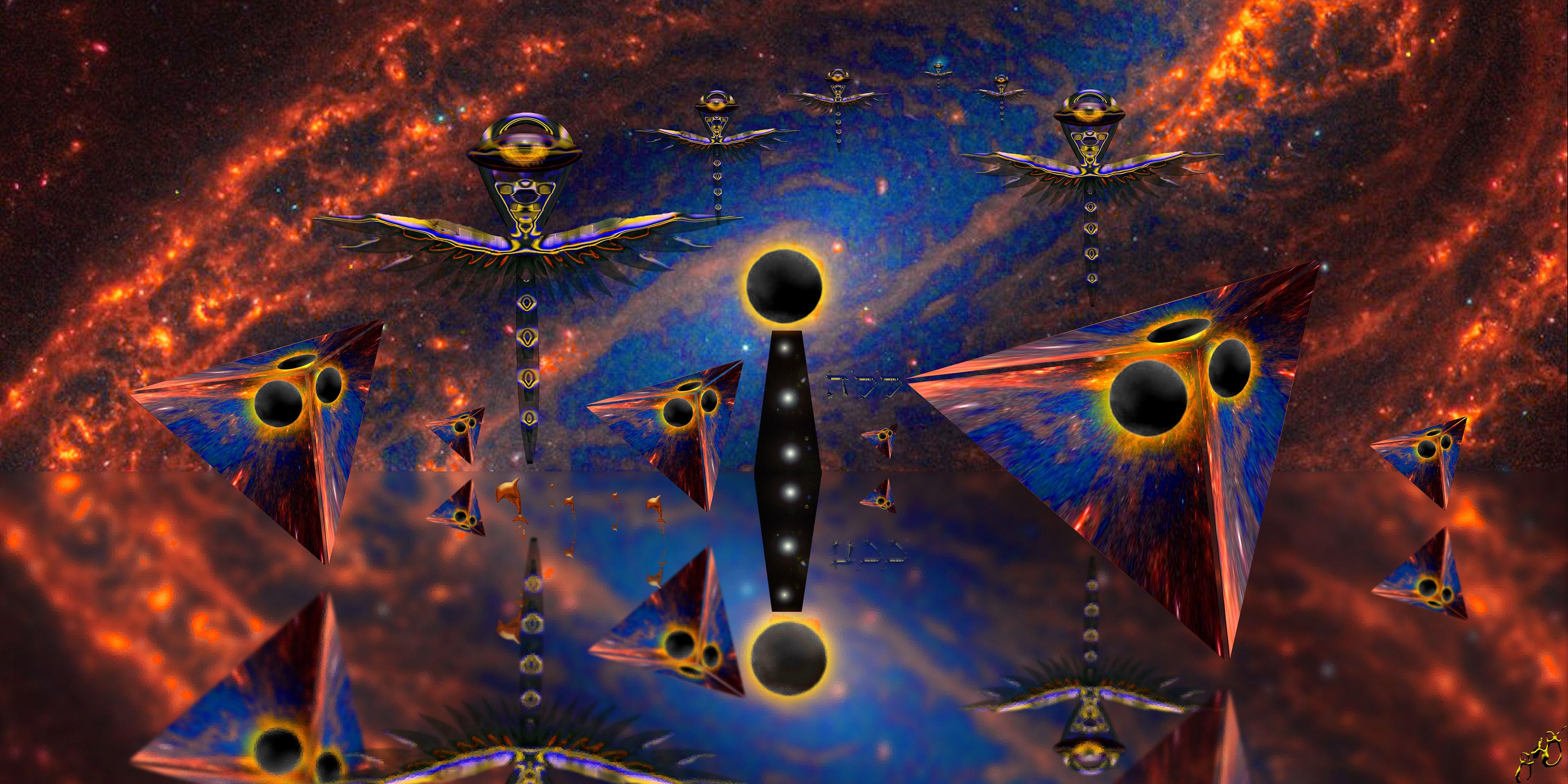 circles 64, Digital on Metal