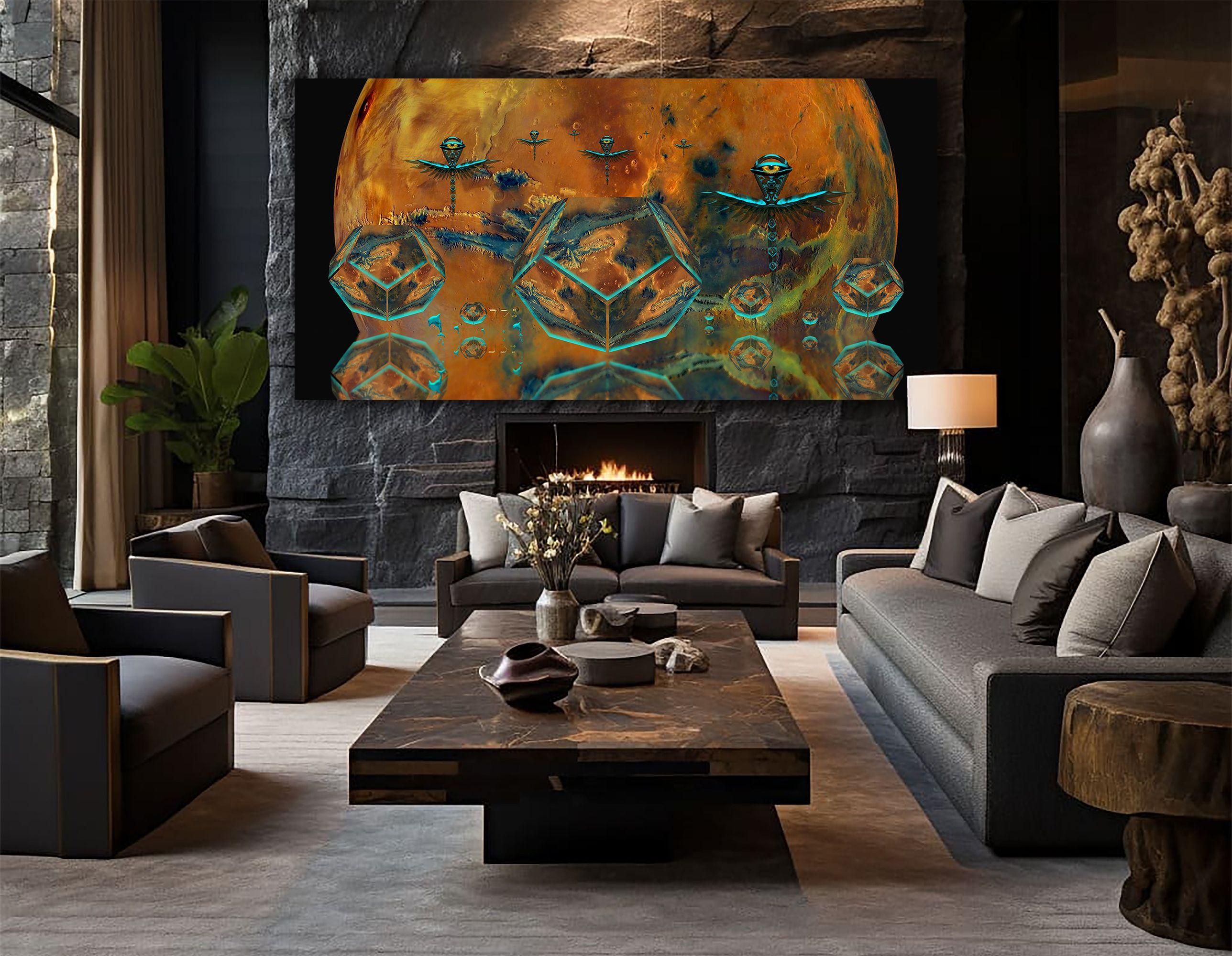 circles 66, Digital on Metal - Other Art Style Print by Jason Lincoln Jeffers