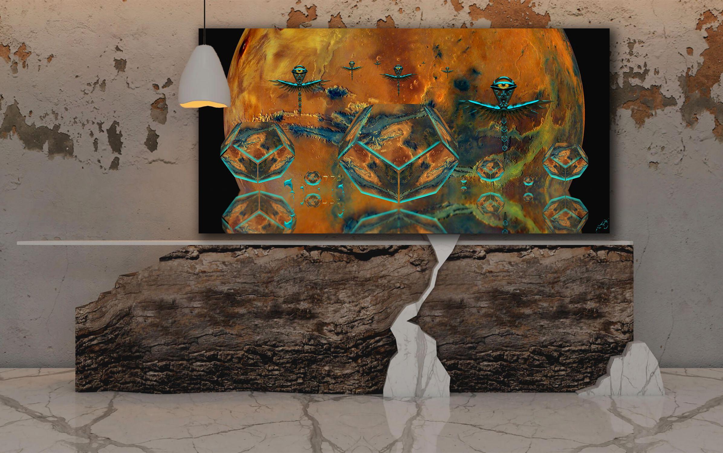 2024 digital, dye transfer to aluminum with a high gloss finish and float-back framing. Edition 1 of 1. Sizes in inches: 24x48 at $2990, 32x64 at $3990, 36x72 at $4990, 48x96 at $6490. Please allow 2 wks for the sublimation process.    