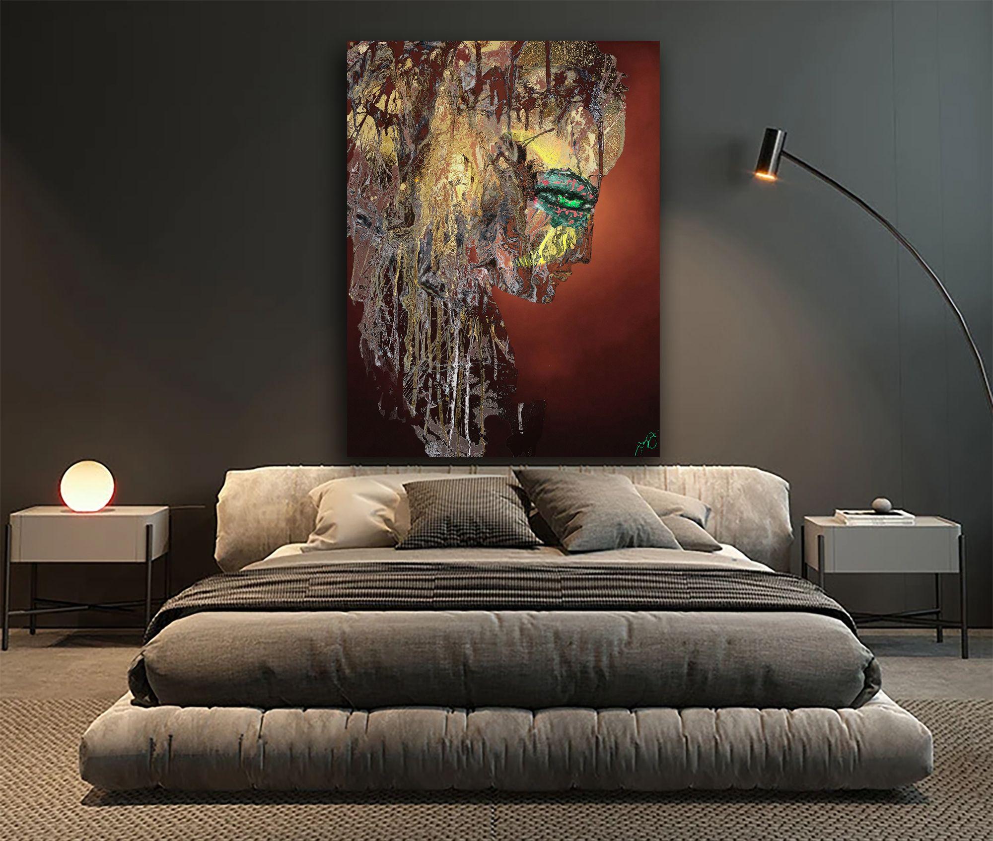 Die Göttin 47, Digital auf Metall (Abstrakter Expressionismus), Print, von Jason Lincoln Jeffers