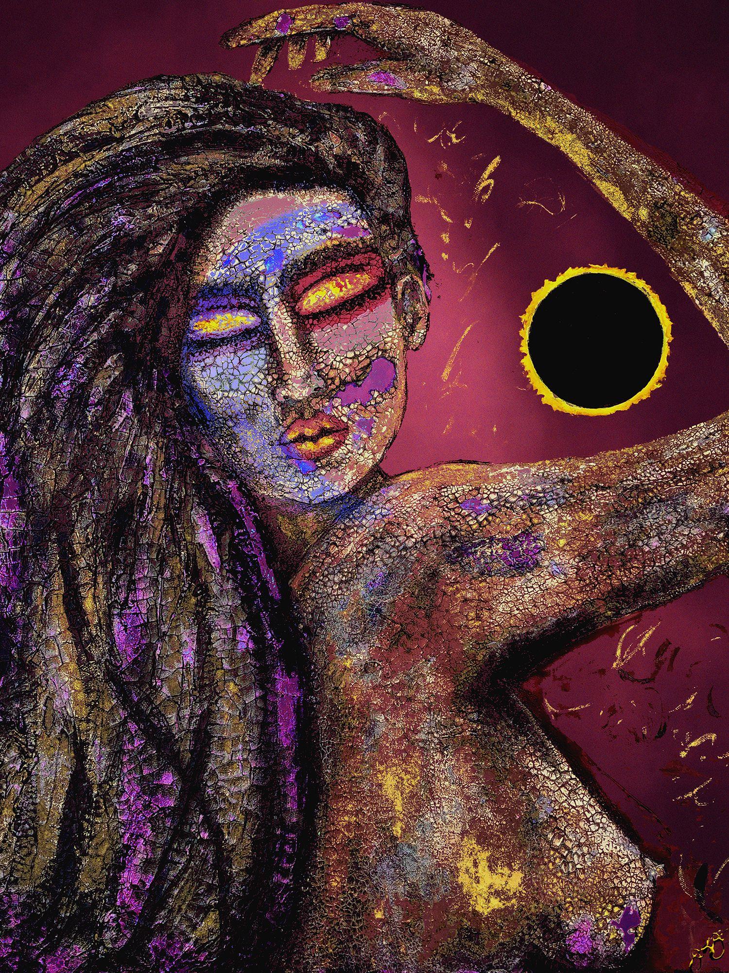 goddess 49, Digital on Metal