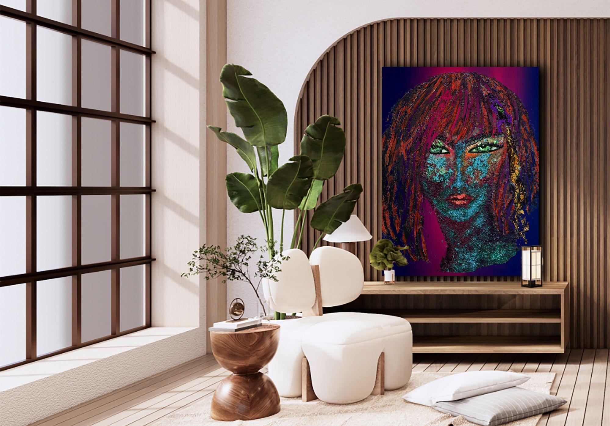 goddess 51, Digital on Metal - Abstract Expressionist Print by Jason Lincoln Jeffers