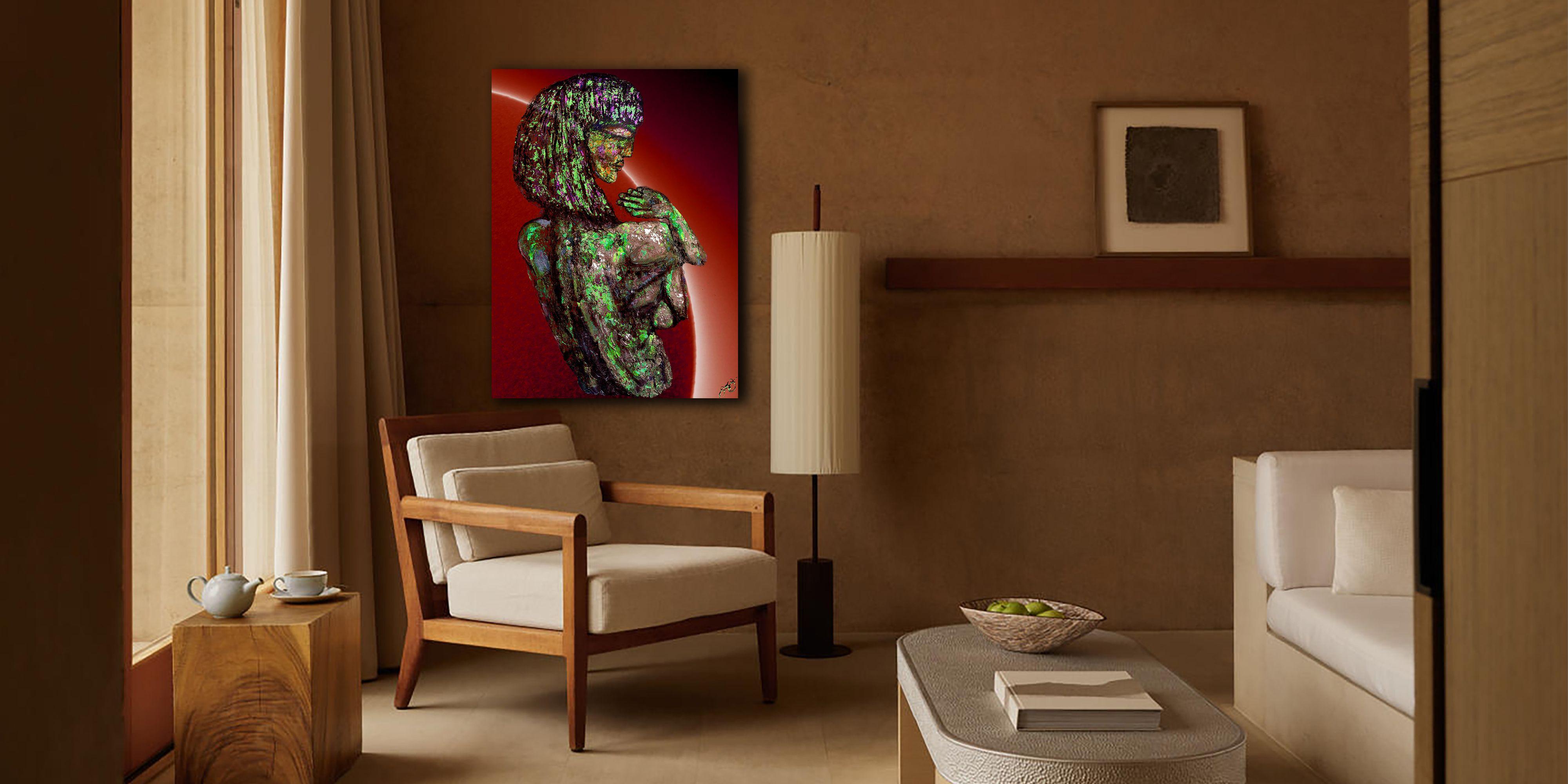 goddess 52, Digital on Metal - Abstract Expressionist Print by Jason Lincoln Jeffers