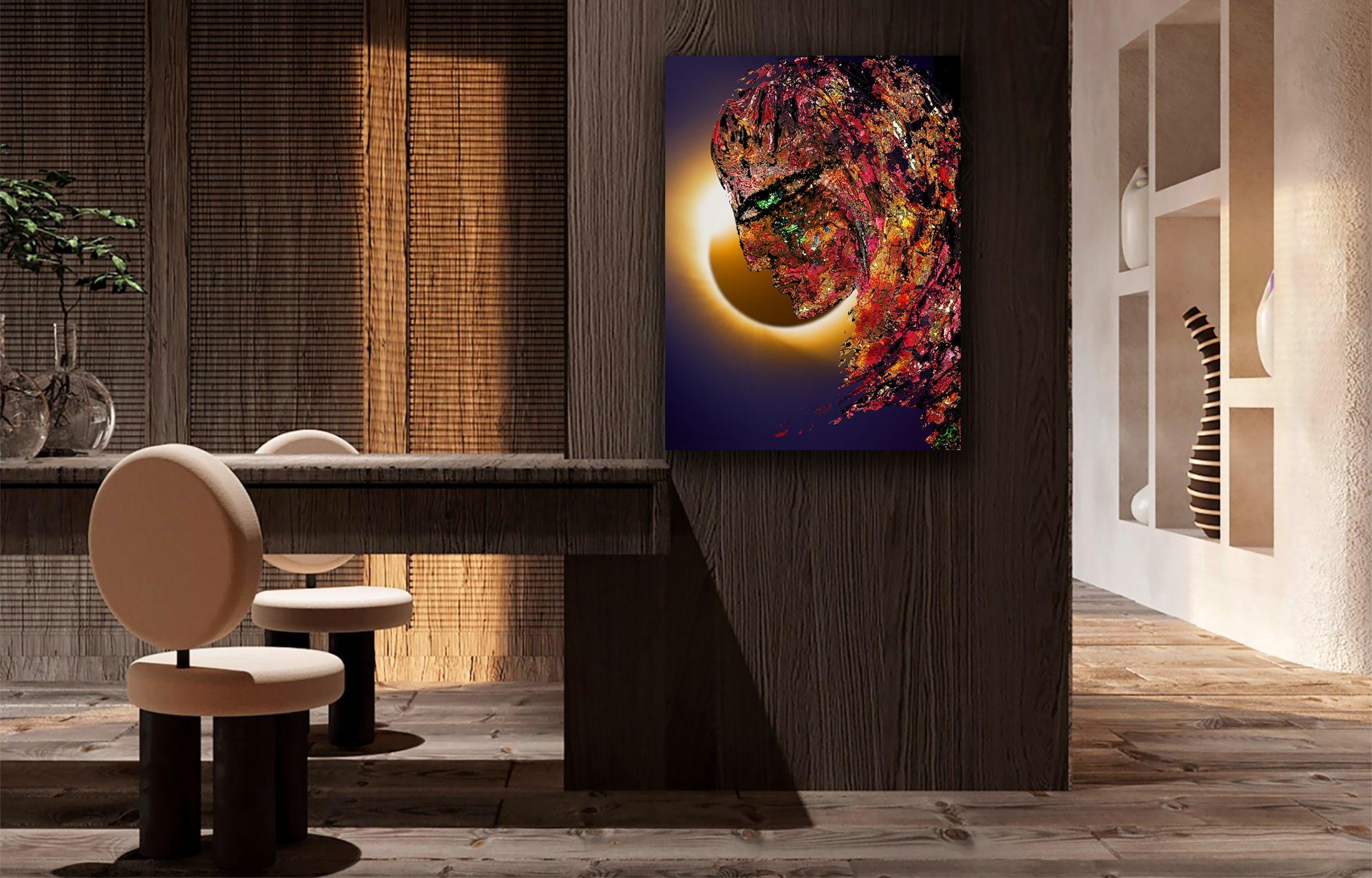 goddess 53, Digital on Metal - Abstract Expressionist Print by Jason Lincoln Jeffers