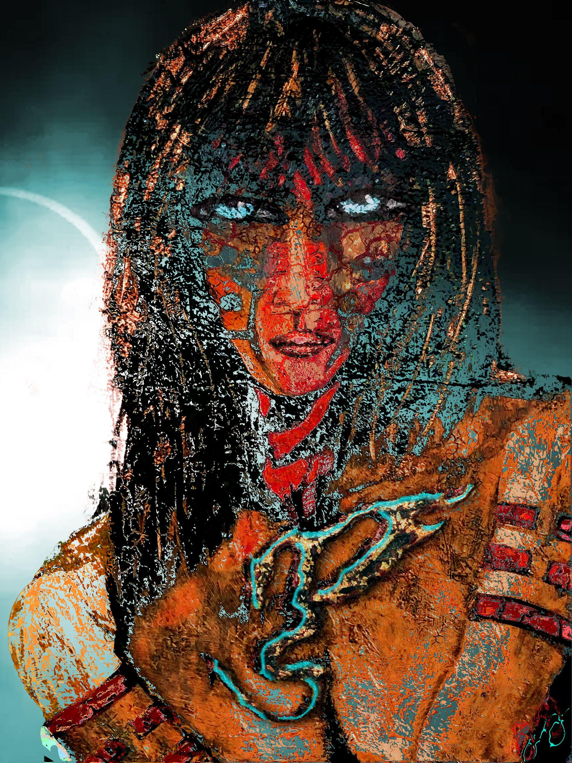 goddess 54, Digital on Metal